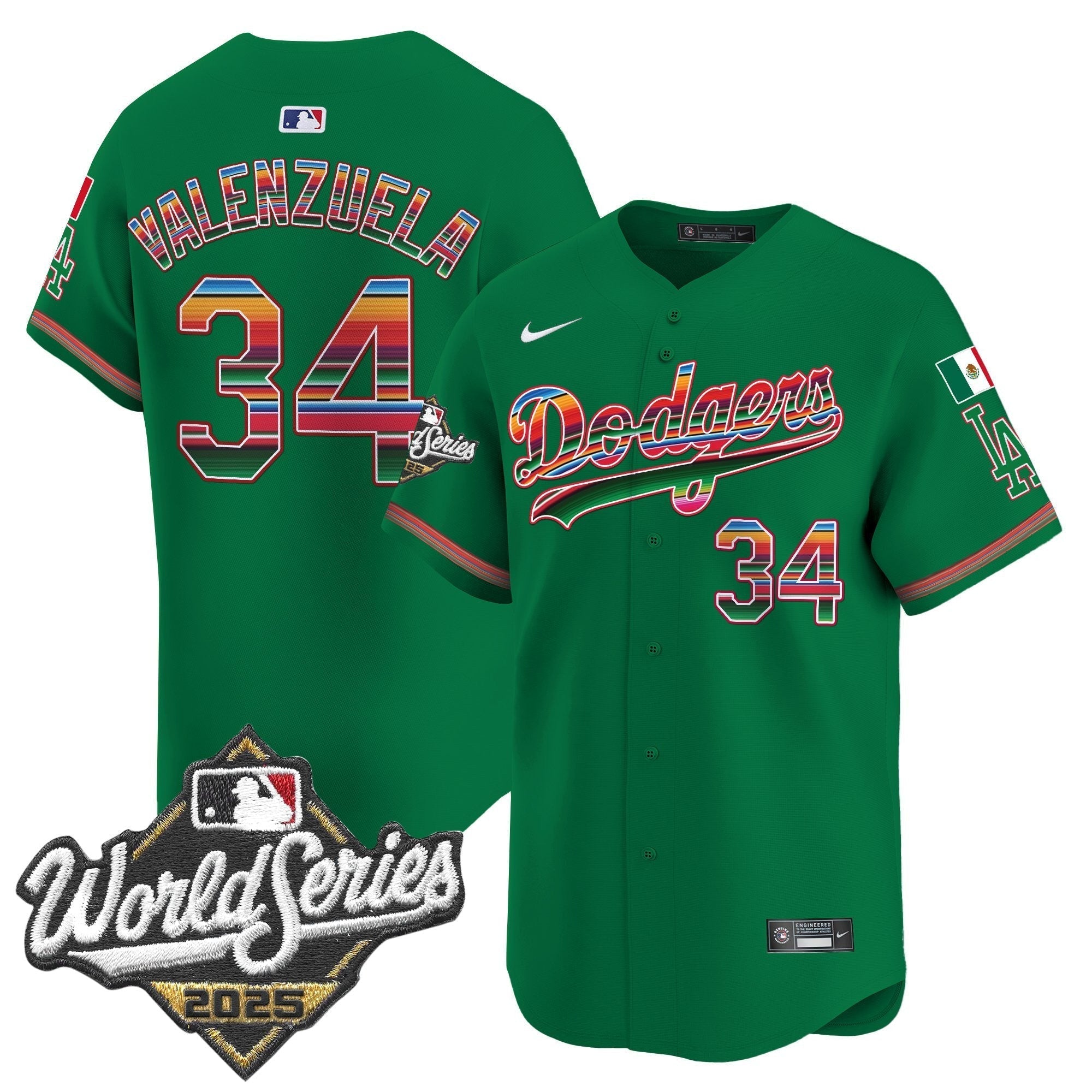 Dodgers Mexico 2025 World Series Vapor Premier Limited Jersey - All Stitched