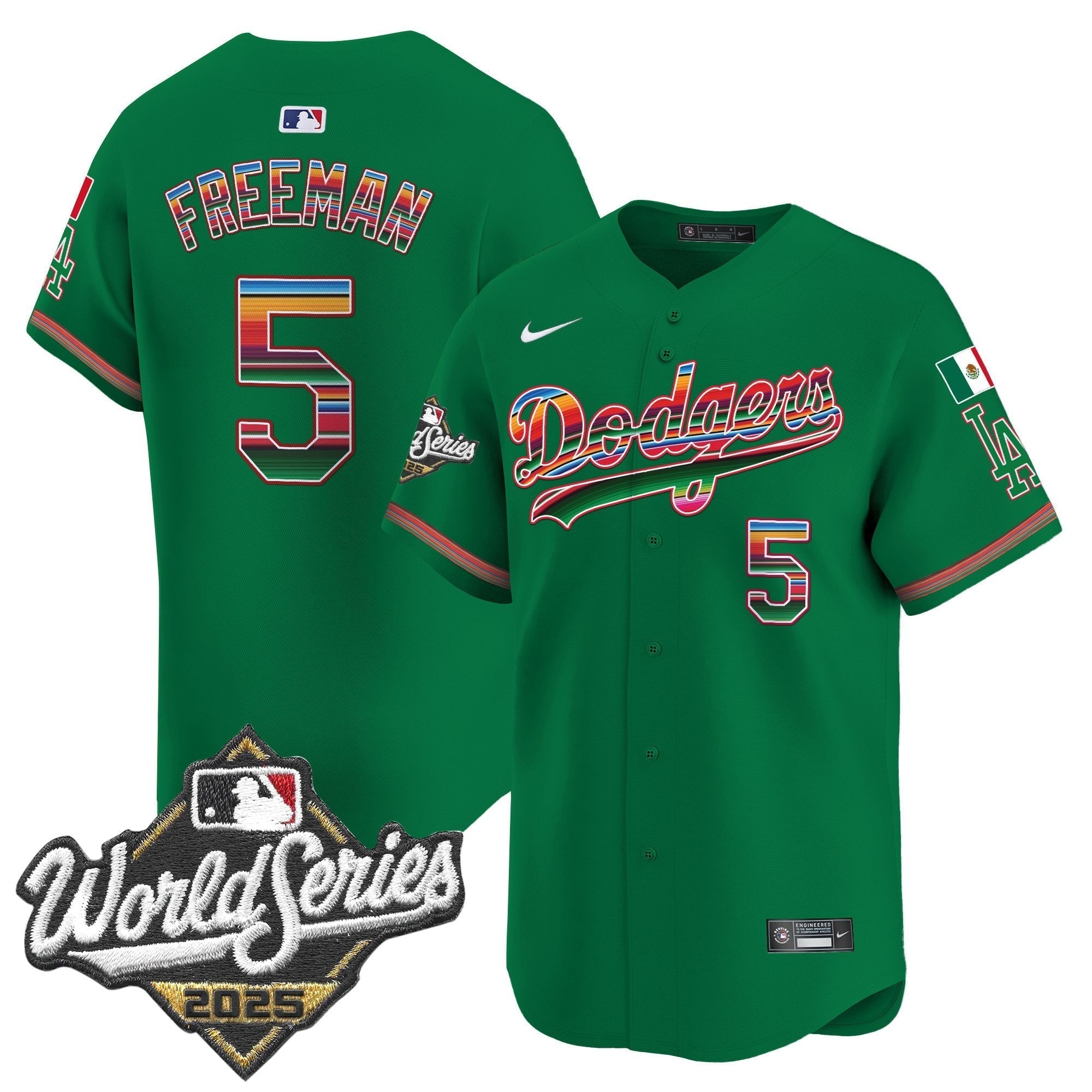 Dodgers Mexico 2025 World Series Vapor Premier Limited Jersey - All Stitched