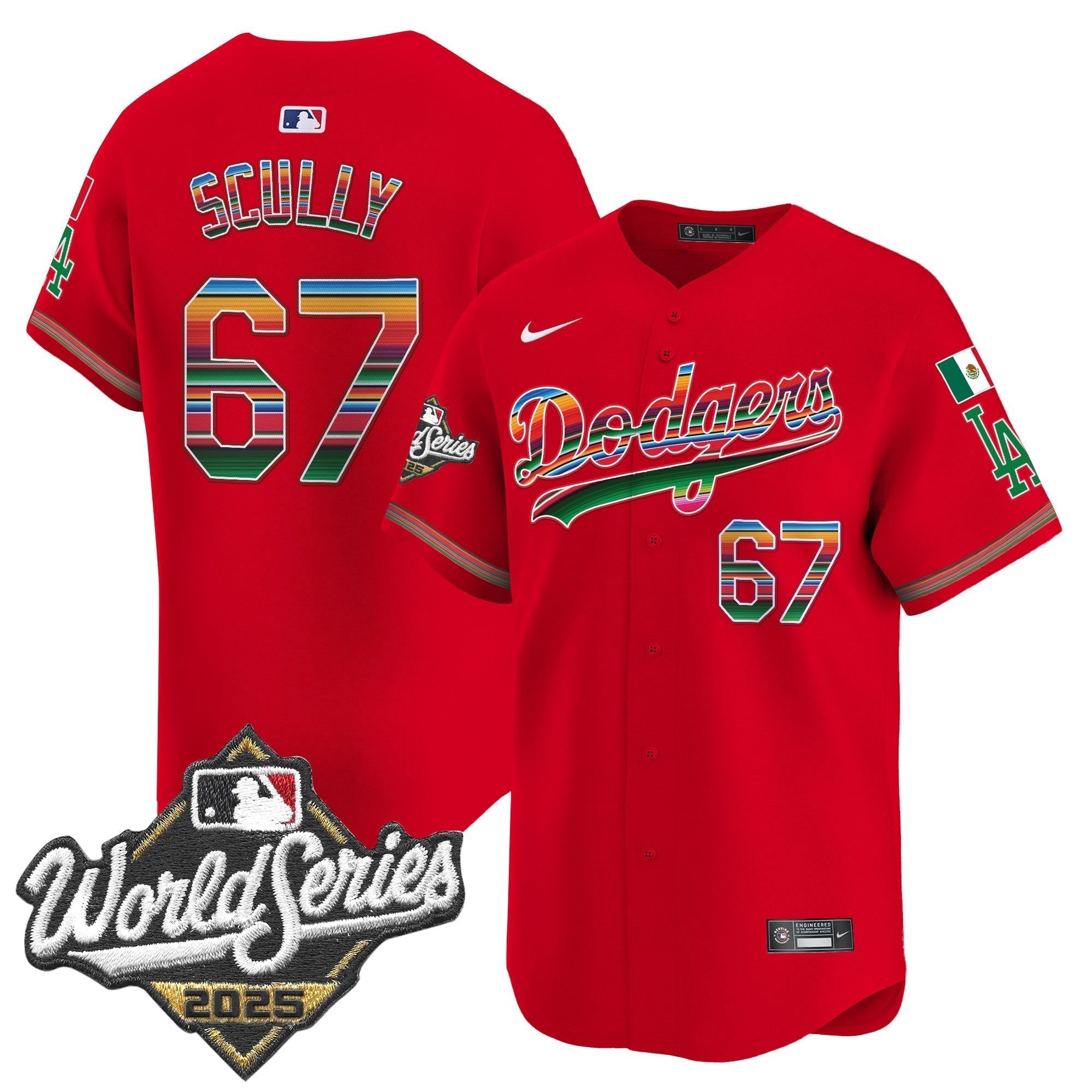 Dodgers Mexico 2025 World Series Vapor Premier Limited Jersey - All Stitched
