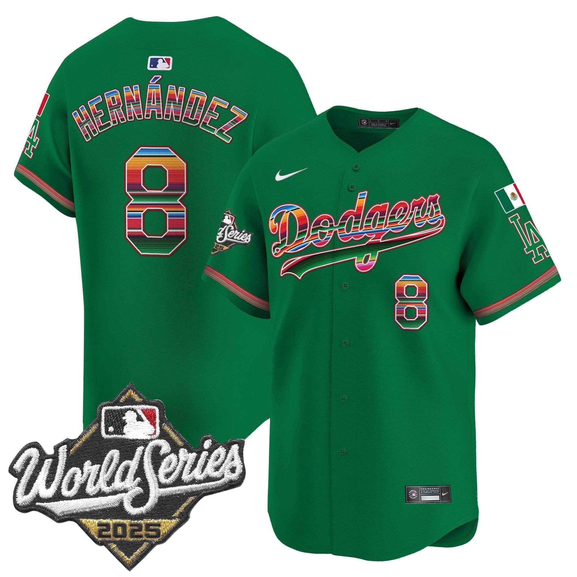 Dodgers Mexico 2025 World Series Vapor Premier Limited Jersey - All Stitched