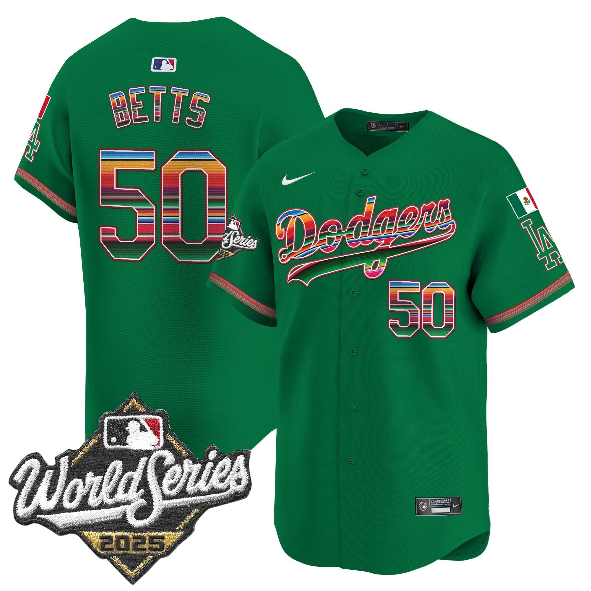 Dodgers Mexico 2025 World Series Vapor Premier Limited Jersey - All Stitched