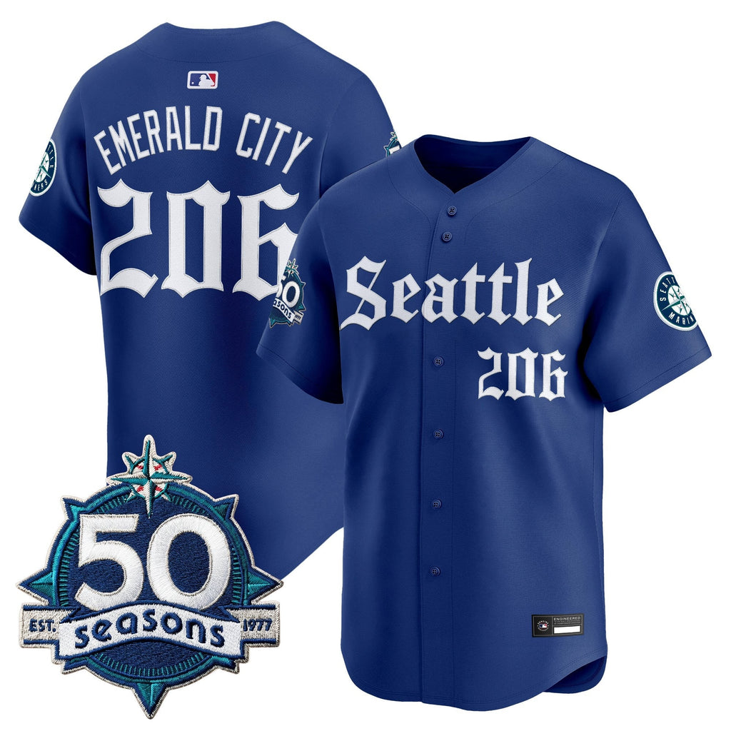 SEA 50 Seasons Patch Vapor Premier Limited Jersey - Gothic Edition - Stitched