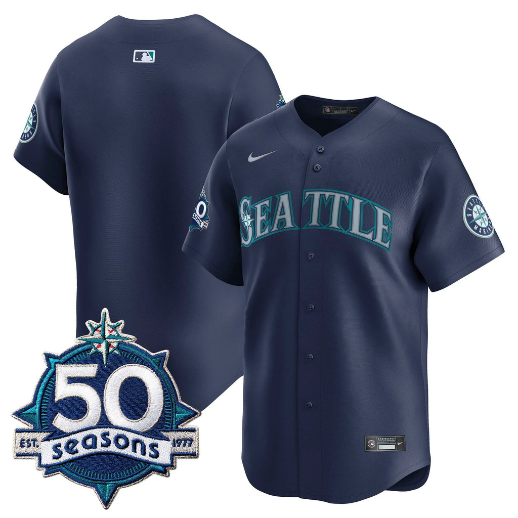 SEA 50 Seasons Patch Vapor Premier Limited Jersey - Stitched