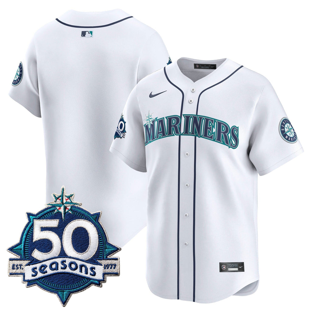 SEA 50 Seasons Patch Vapor Premier Limited Jersey - Stitched