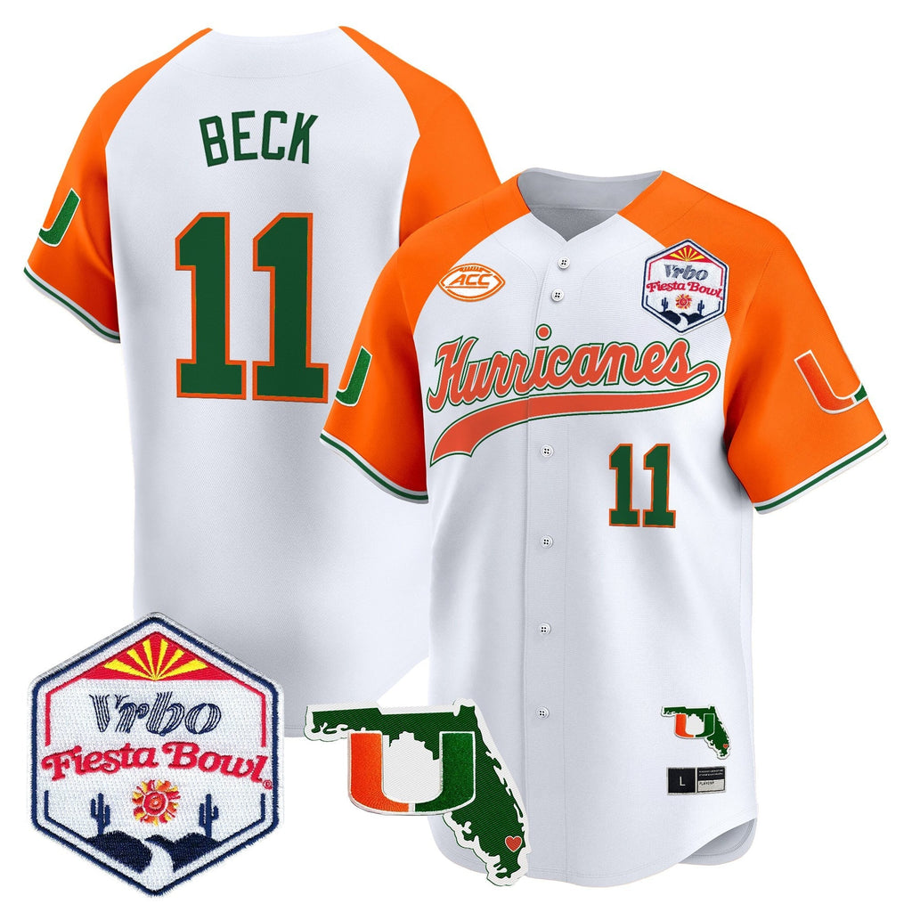 MIA 2026 The Fiesta Bowl & Florida Patch Vapor Baseball Jersey - All Stitched