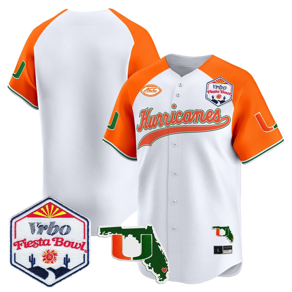 MIA 2026 The Fiesta Bowl & Florida Patch Vapor Baseball Jersey - All Stitched