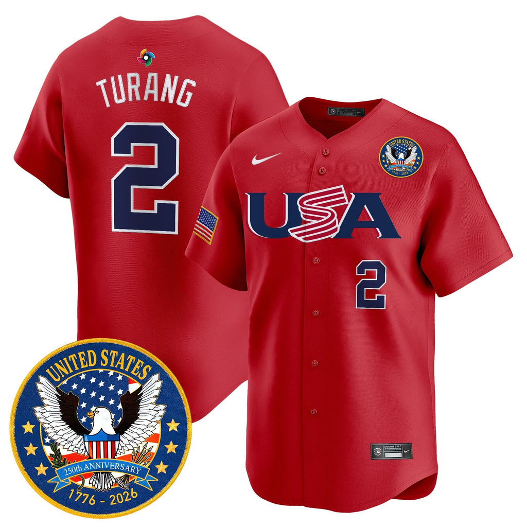 Team USA World Baseball Classic United States 250th Anniversary Patch Vapor Premier Jersey - 2026 Roster - All Stitched