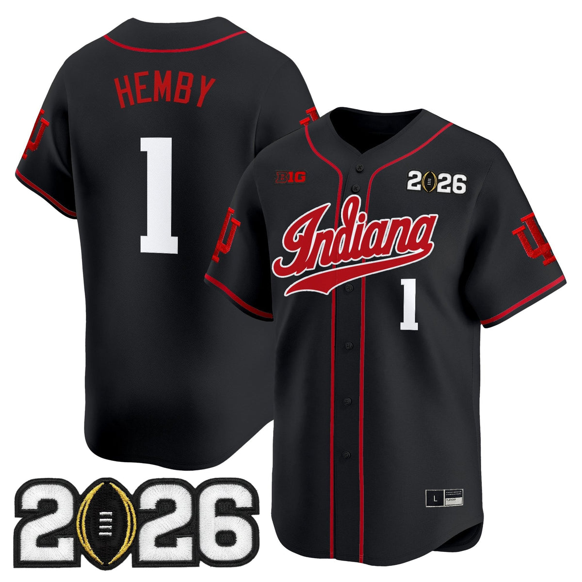 Ind 2026 CFP Final Patch Vapor Baseball Jersey - All Stitched