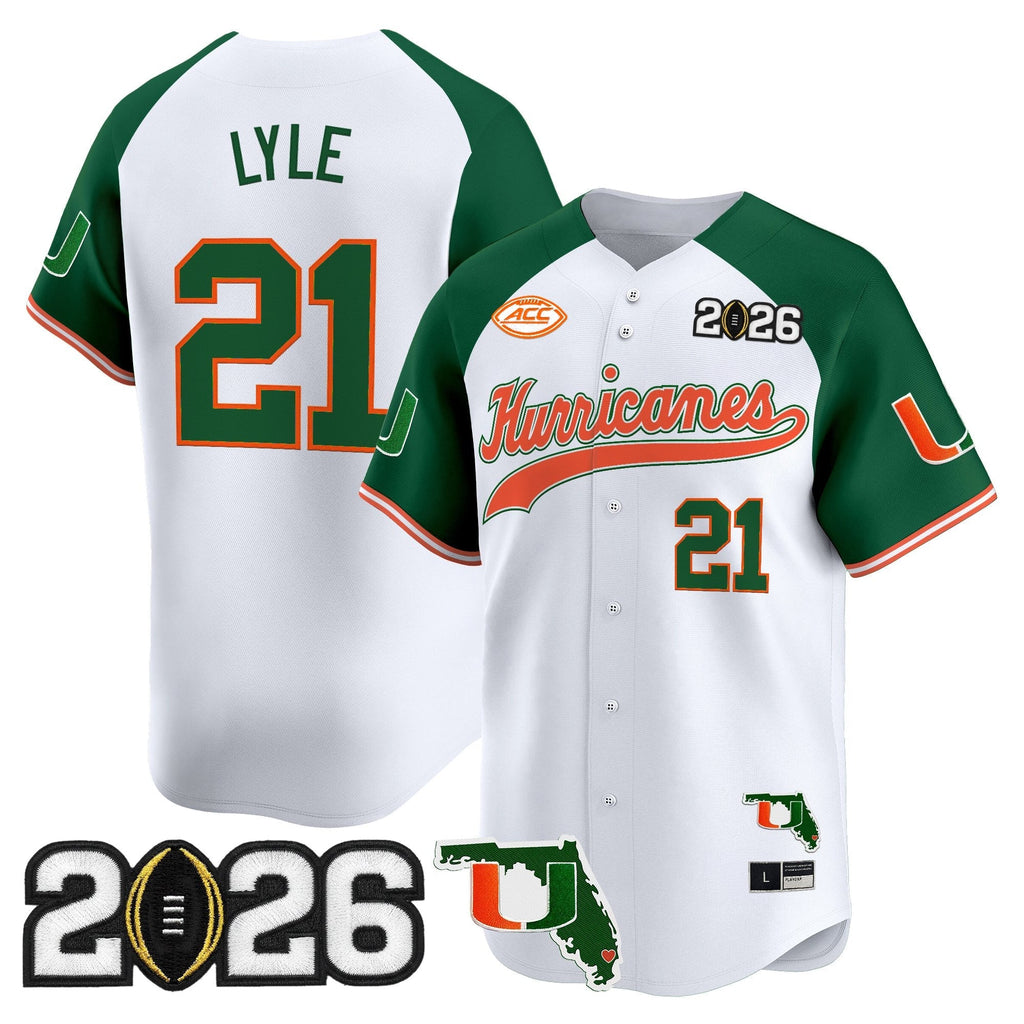 MIA 2026 CFP Final & Florida Patch Vapor Baseball Jersey - All Stitched