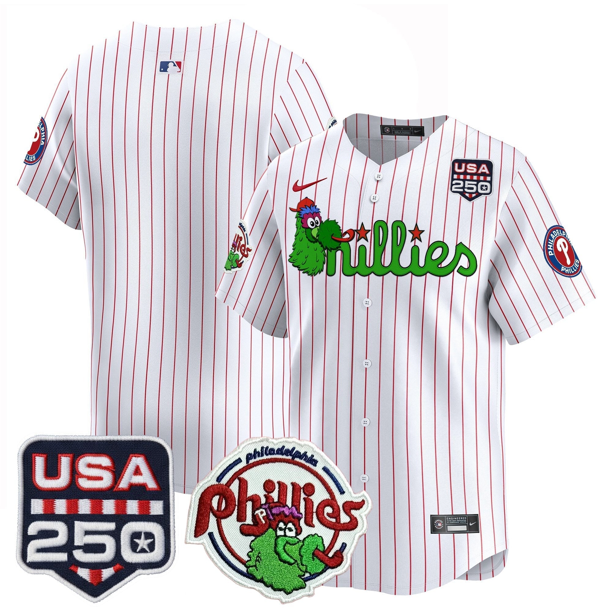 PHI Phanatic & 250America Patch Vapor Premier Limited Jersey - All Stitched
