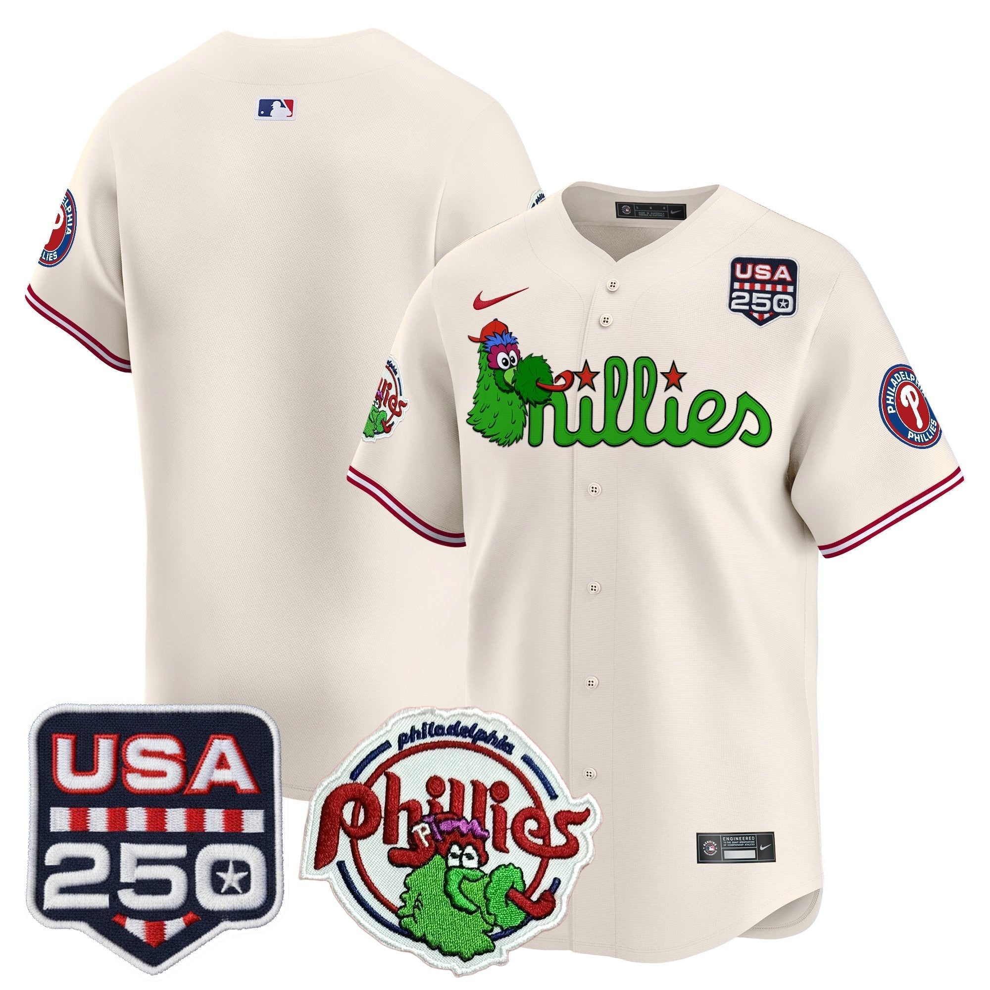PHI Phanatic & 250America Patch Vapor Premier Limited Jersey - All Stitched