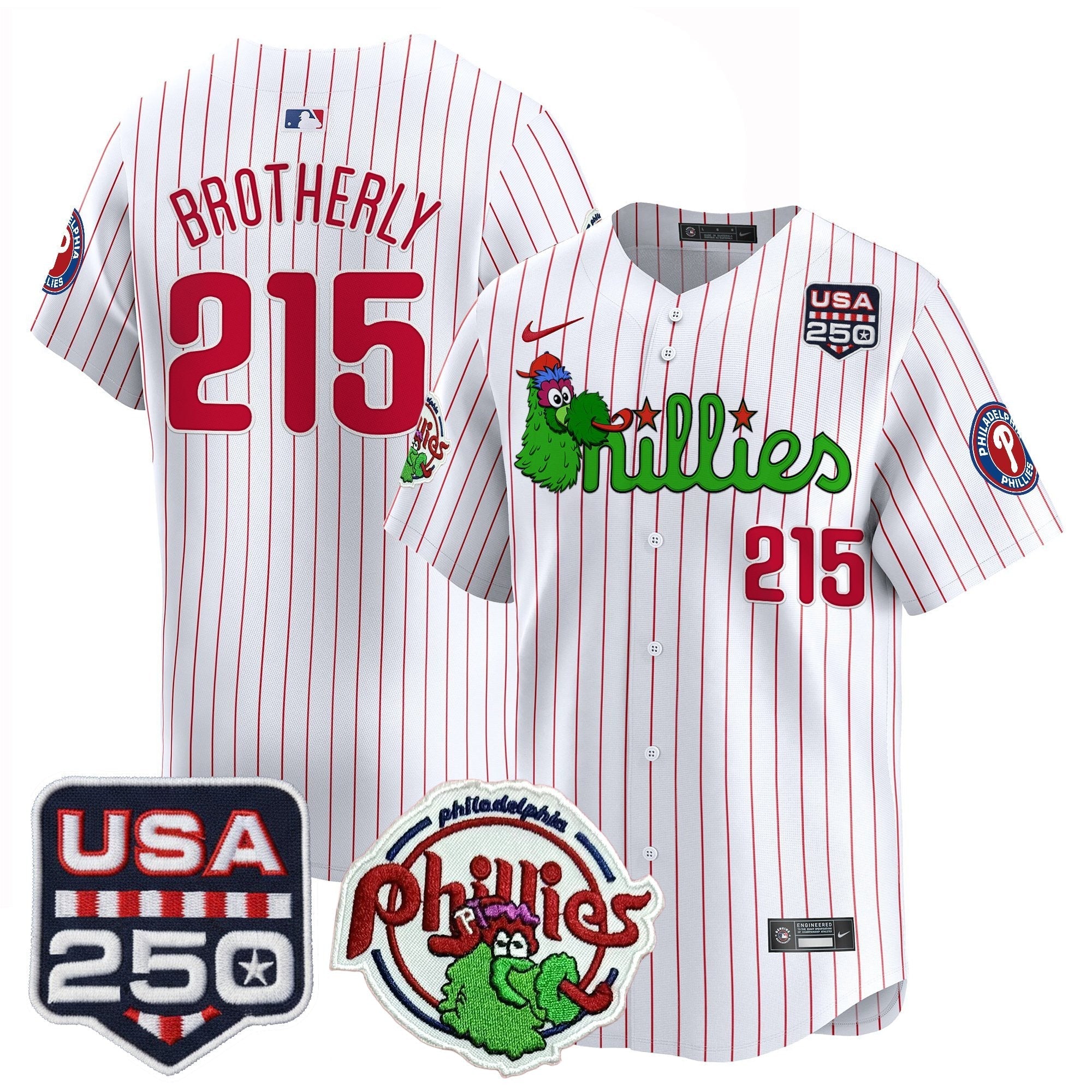 PHI Phanatic & 250America Patch Vapor Premier Limited Jersey - All Stitched