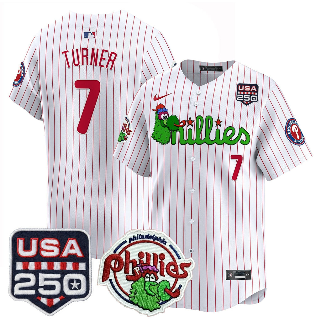 PHI Phanatic & 250America Patch Vapor Premier Limited Jersey - All Stitched