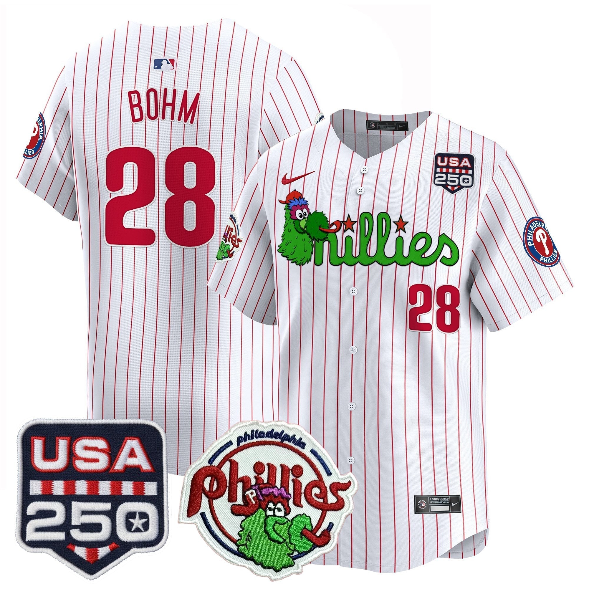 PHI Phanatic & 250America Patch Vapor Premier Limited Jersey - All Stitched