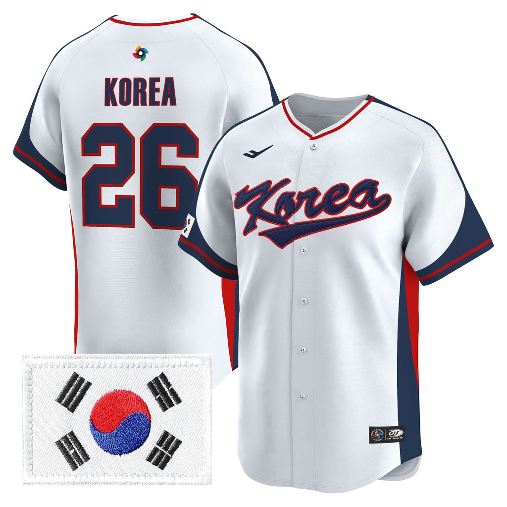 Team Korea 2026 World Baseball Classic Vapor Premier Jersey - All Stitched