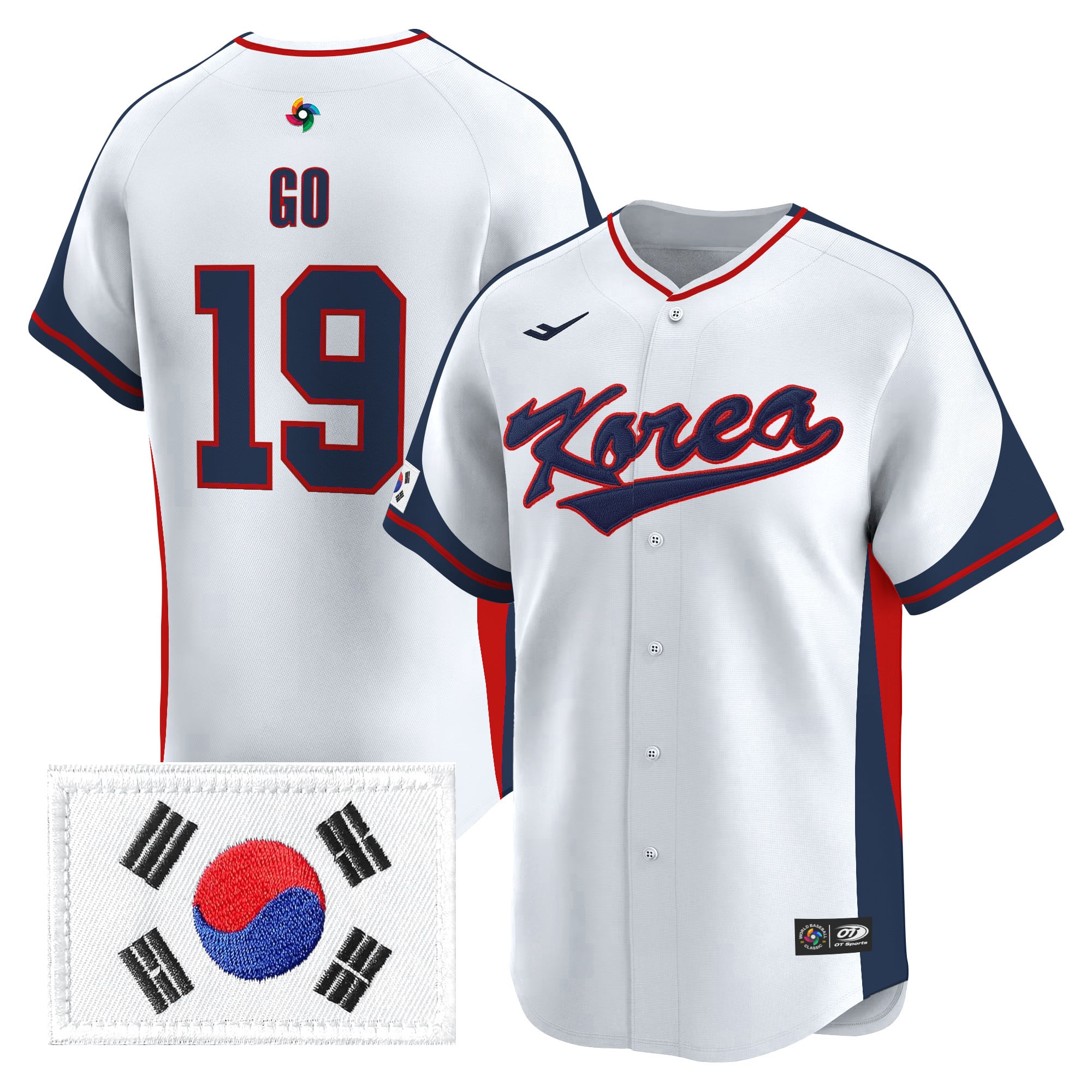 Team Korea 2026 World Baseball Classic Vapor Premier Jersey - All Stitched