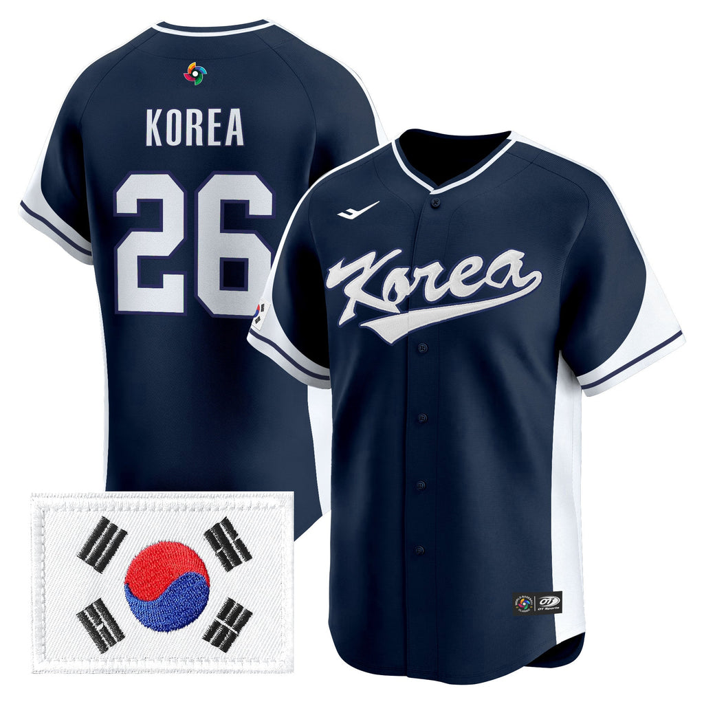 Team Korea 2026 World Baseball Classic Vapor Premier Jersey - All Stitched