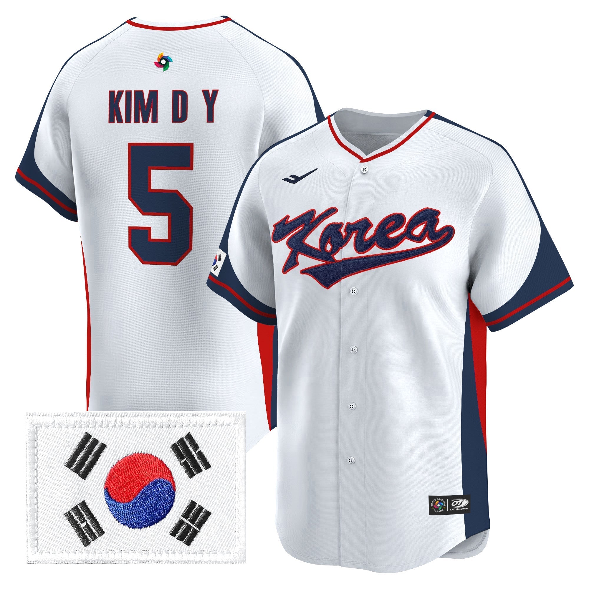 Team Korea 2026 World Baseball Classic Vapor Premier Jersey - All Stitched