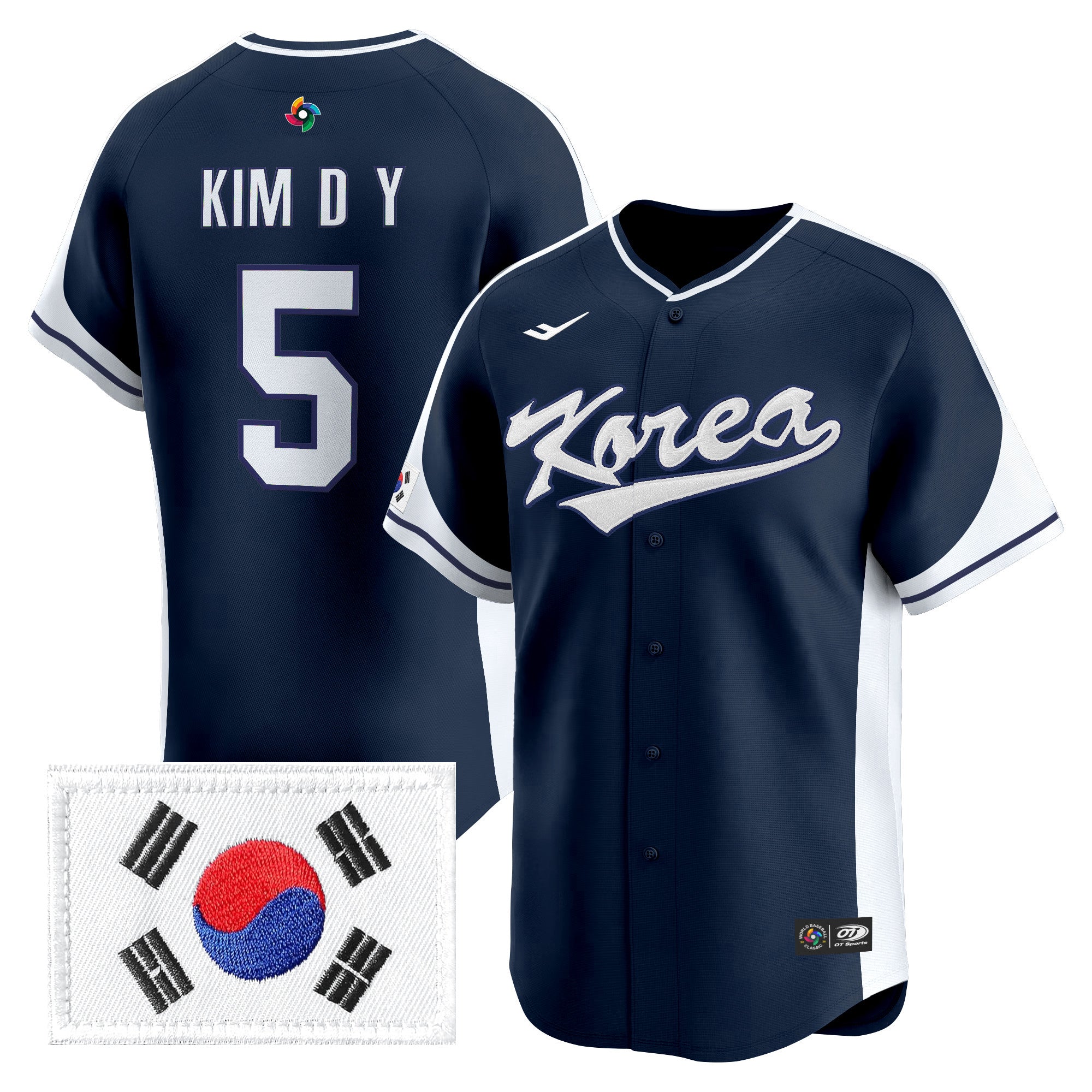 Team Korea 2026 World Baseball Classic Vapor Premier Jersey - All Stitched