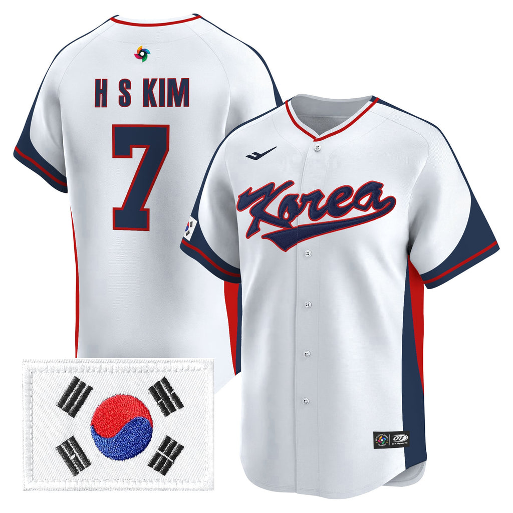 Team Korea 2026 World Baseball Classic Vapor Premier Jersey - All Stitched