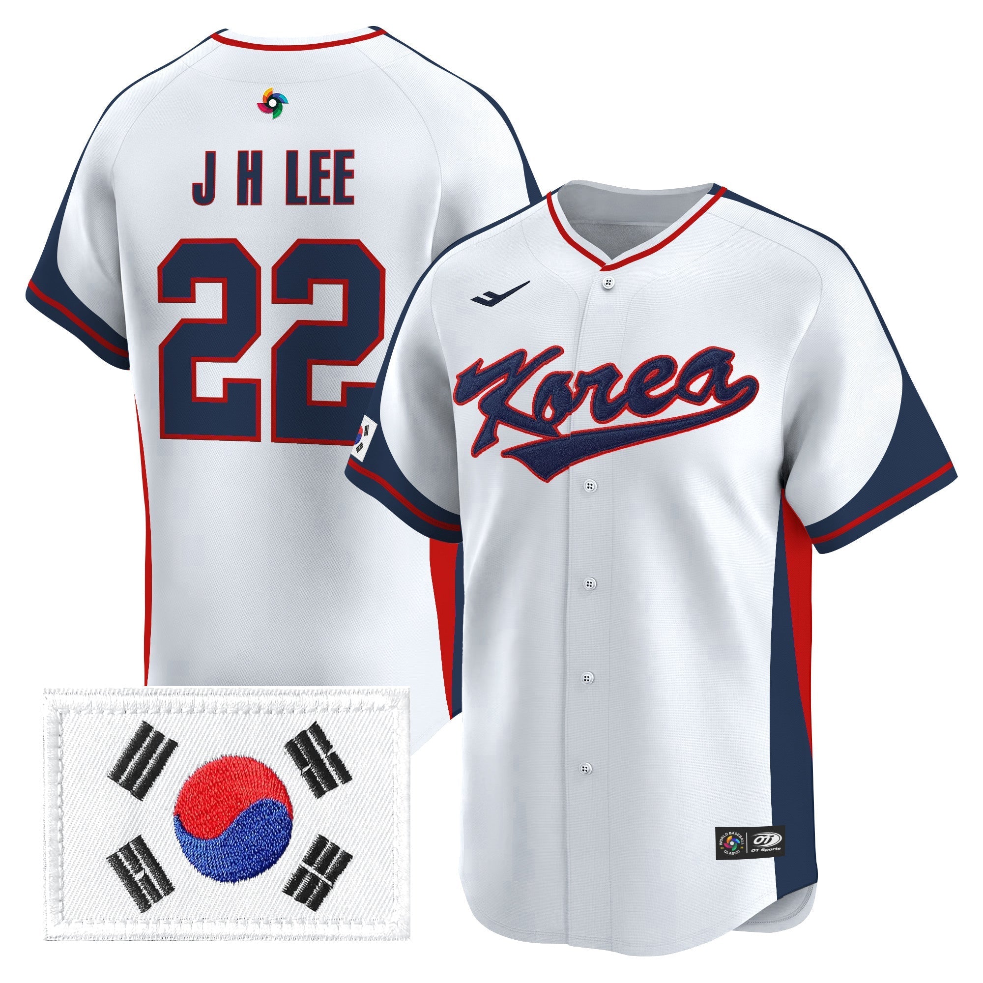 Team Korea 2026 World Baseball Classic Vapor Premier Jersey - All Stitched