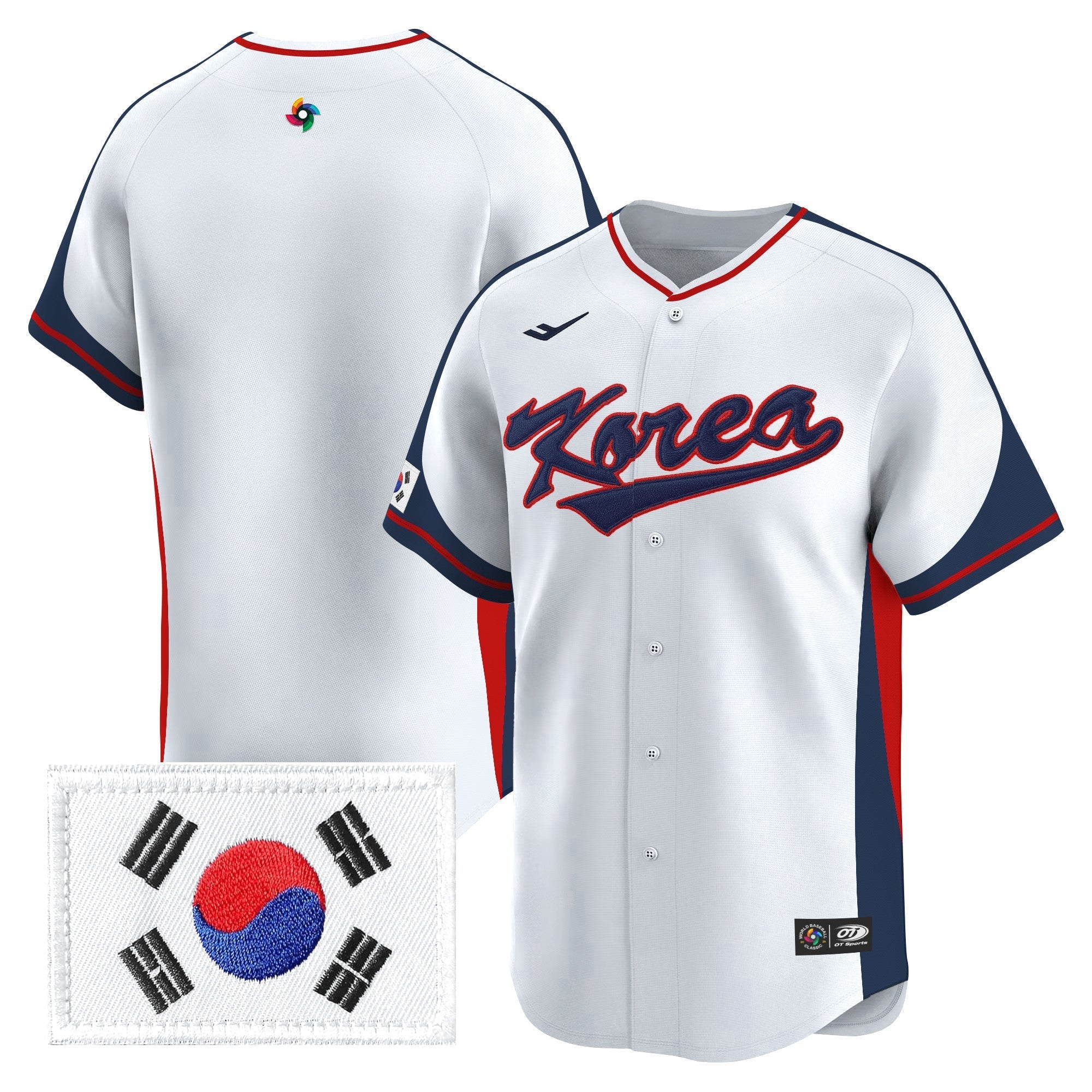 Team Korea 2026 World Baseball Classic Vapor Premier Jersey - All Stitched