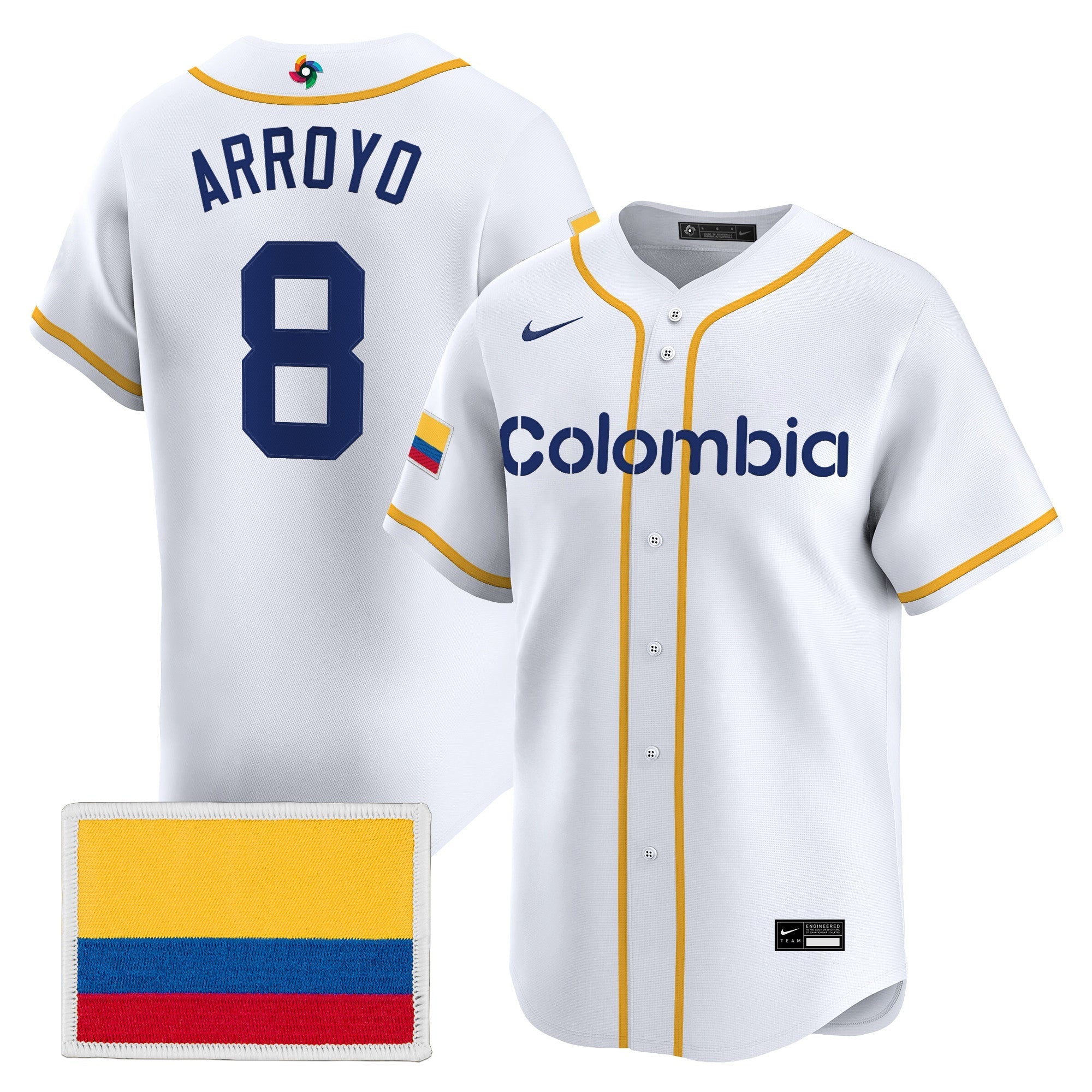 Team Colombia 2026 World Baseball Classic Vapor Premier Jersey - All Stitched