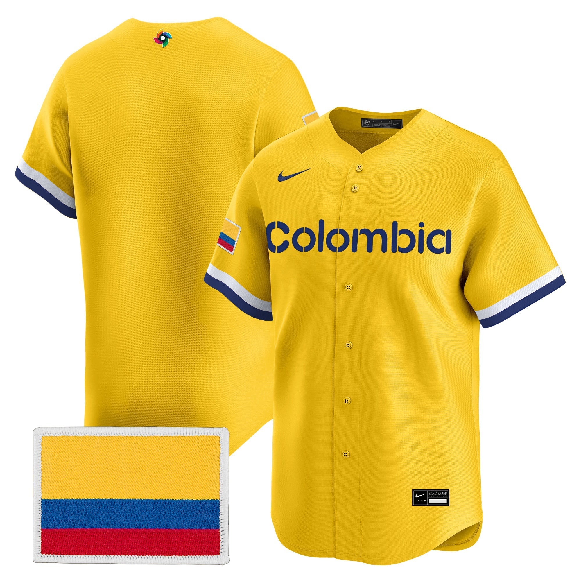 Team Colombia 2026 World Baseball Classic Vapor Premier Jersey - All Stitched