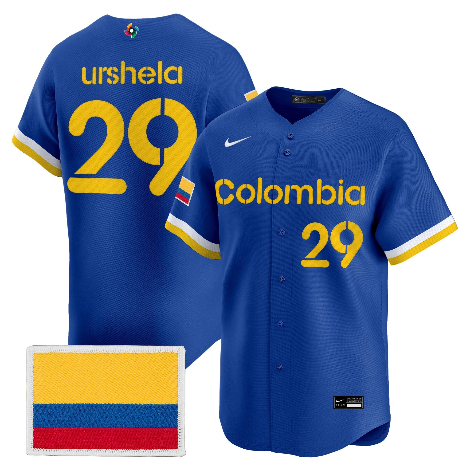 Team Colombia 2026 World Baseball Classic Vapor Premier Jersey - All Stitched