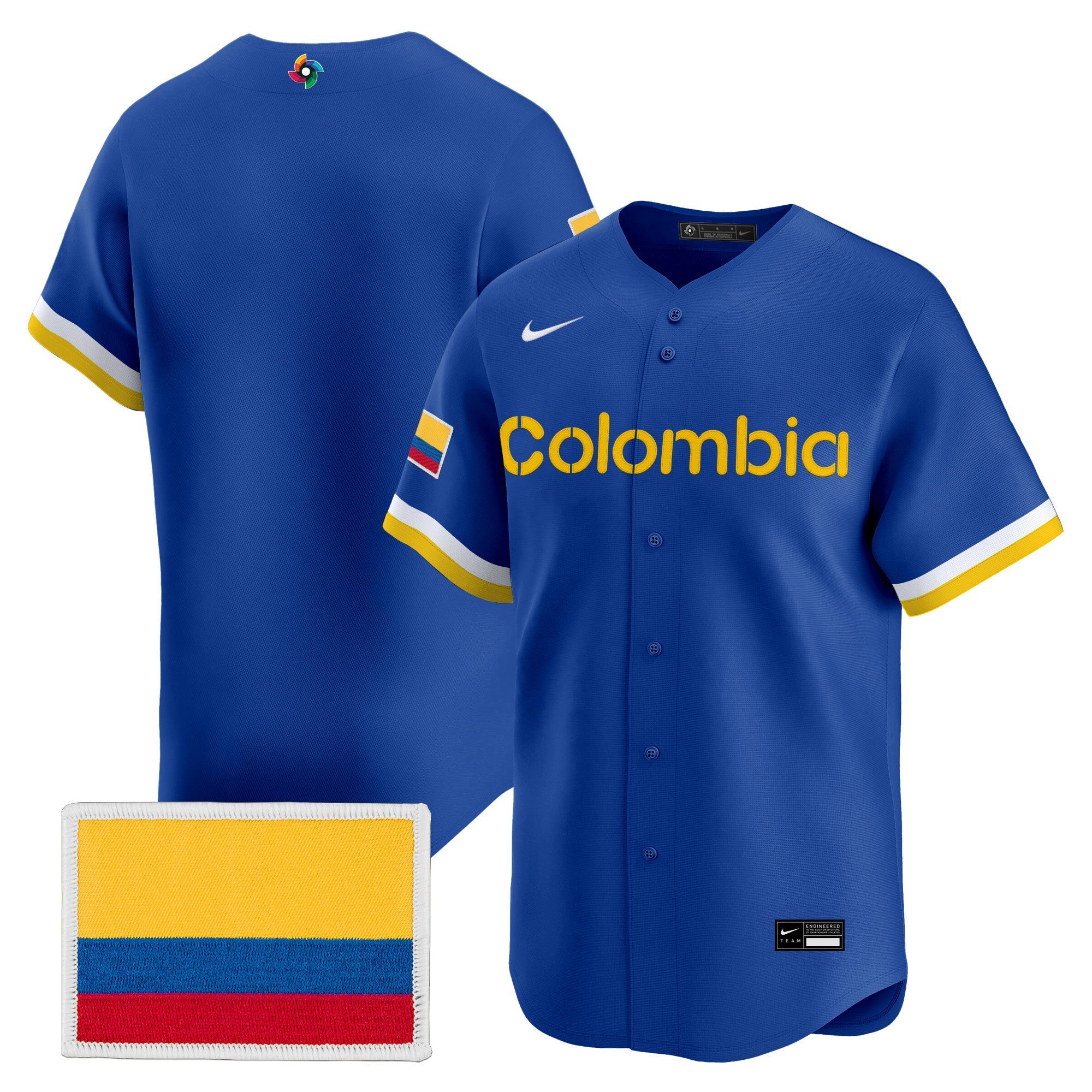 Team Colombia 2026 World Baseball Classic Vapor Premier Jersey - All Stitched