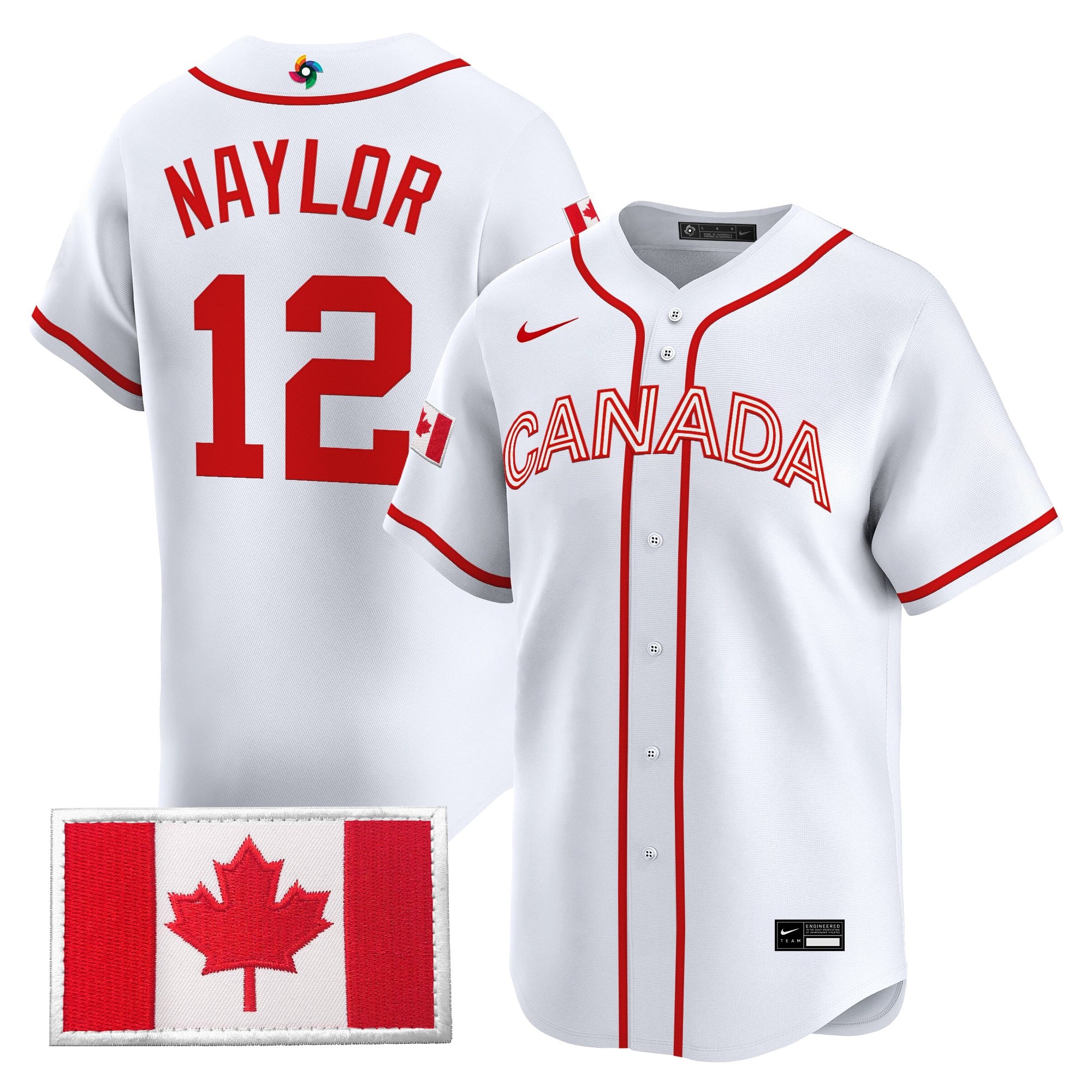 Team Canada World Baseball Classic Vapor Premier Jersey - 2026 Roster - All Stitched