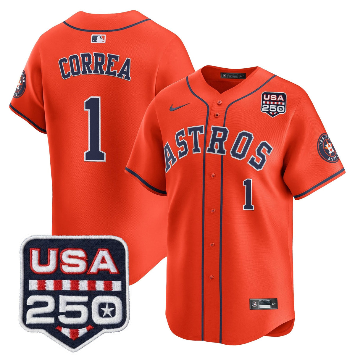 Menâs HOU 250America Patch Vapor Premier Limited Jersey - All Stitched