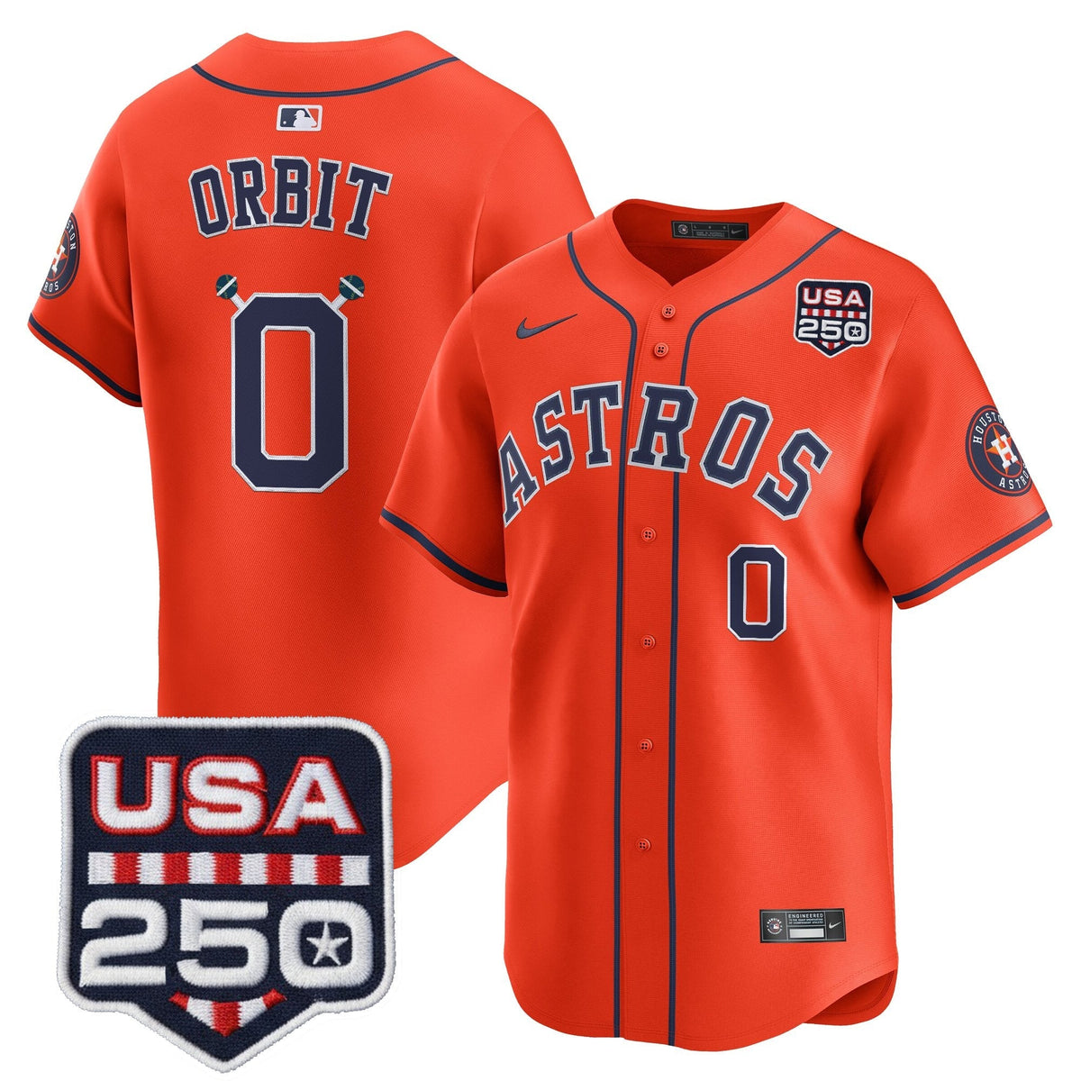 Menâs HOU 250America Patch Vapor Premier Limited Jersey - All Stitched