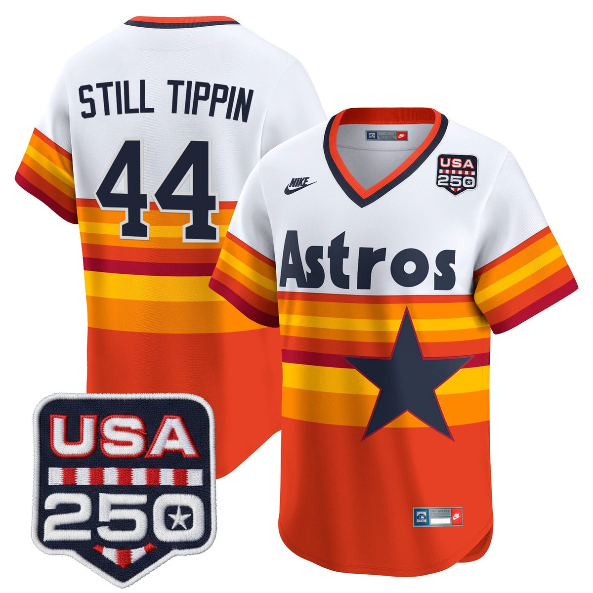 Menâs HOU 250America Patch Vapor Premier Limited Jersey - All Stitched