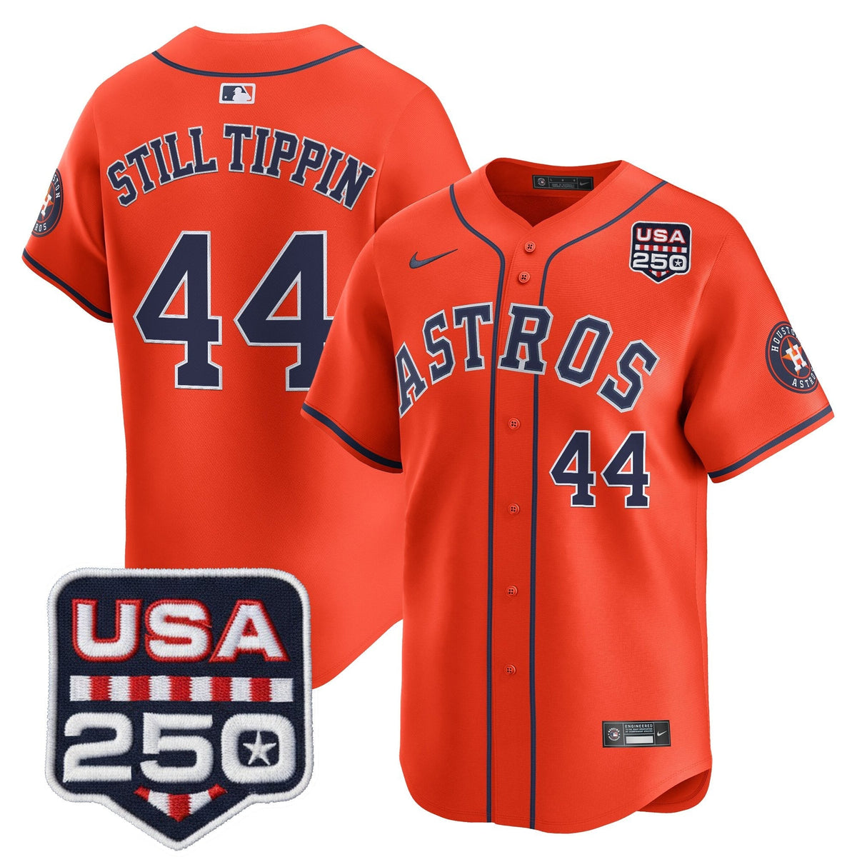 Menâs HOU 250America Patch Vapor Premier Limited Jersey - All Stitched