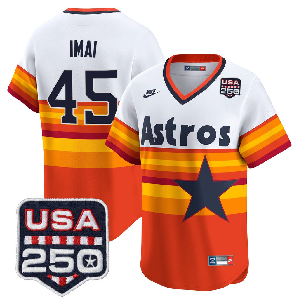 Menâs HOU 250America Patch Vapor Premier Limited Jersey - All Stitched