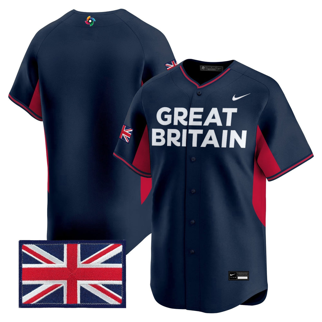 Team Great Britain 2026 World Baseball Classic Vapor Premier Jersey - All Stitched