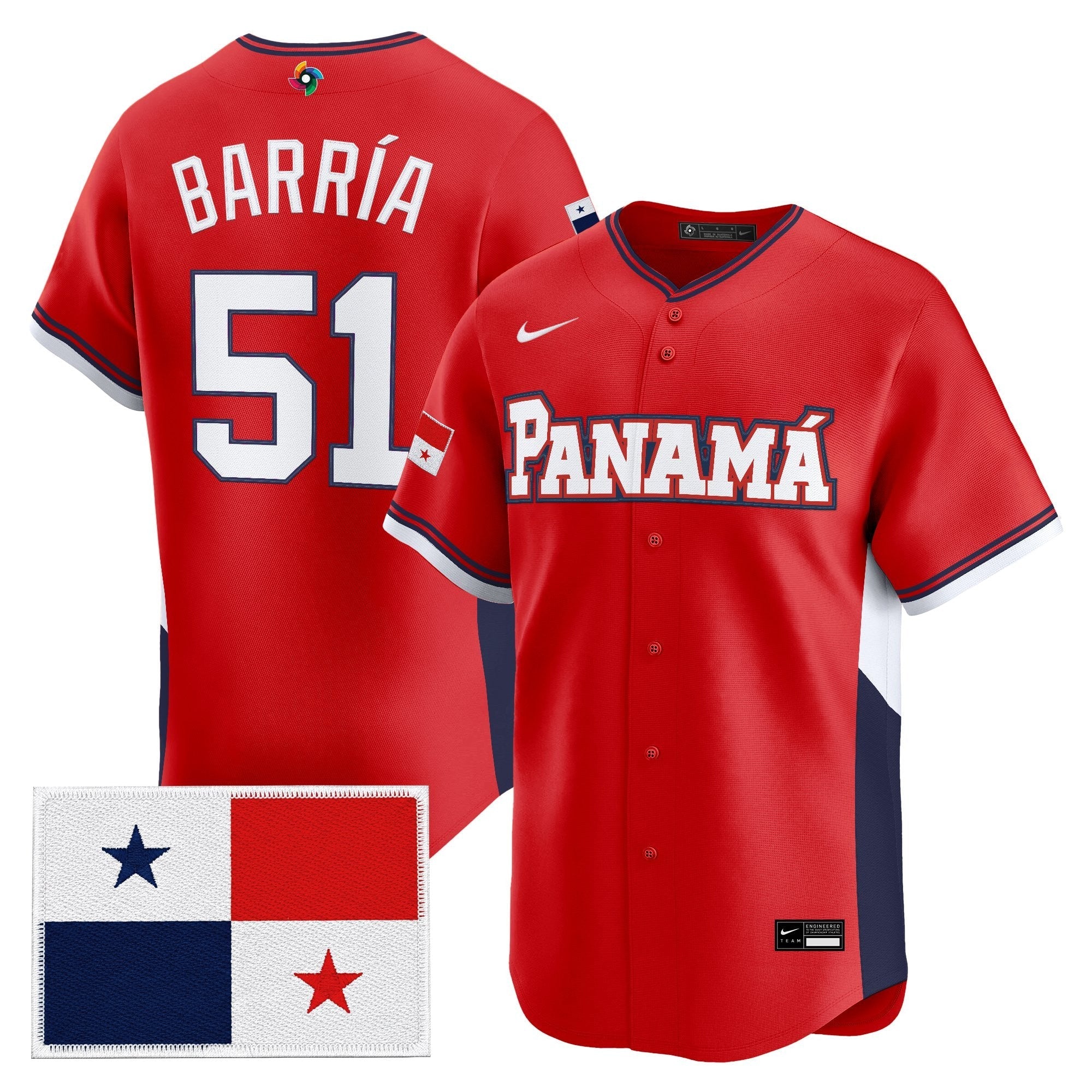 Team Panama 2026 World Baseball Classic Vapor Premier Jersey - All Stitched