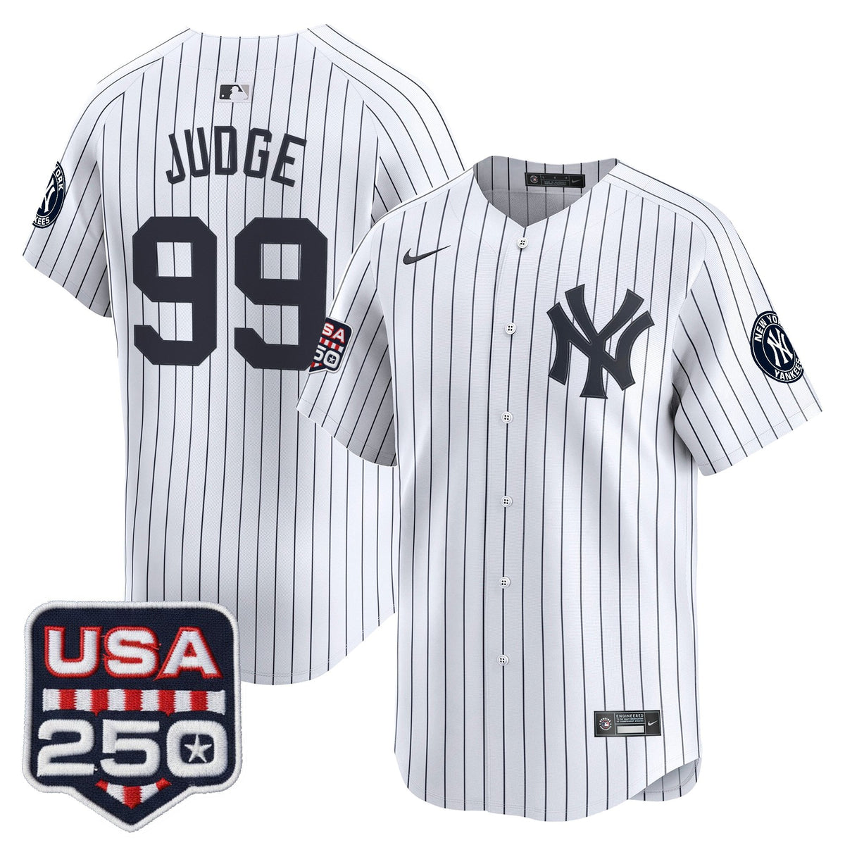 NYY 250America Patch Vapor Premier Limited Jersey - All Stitched