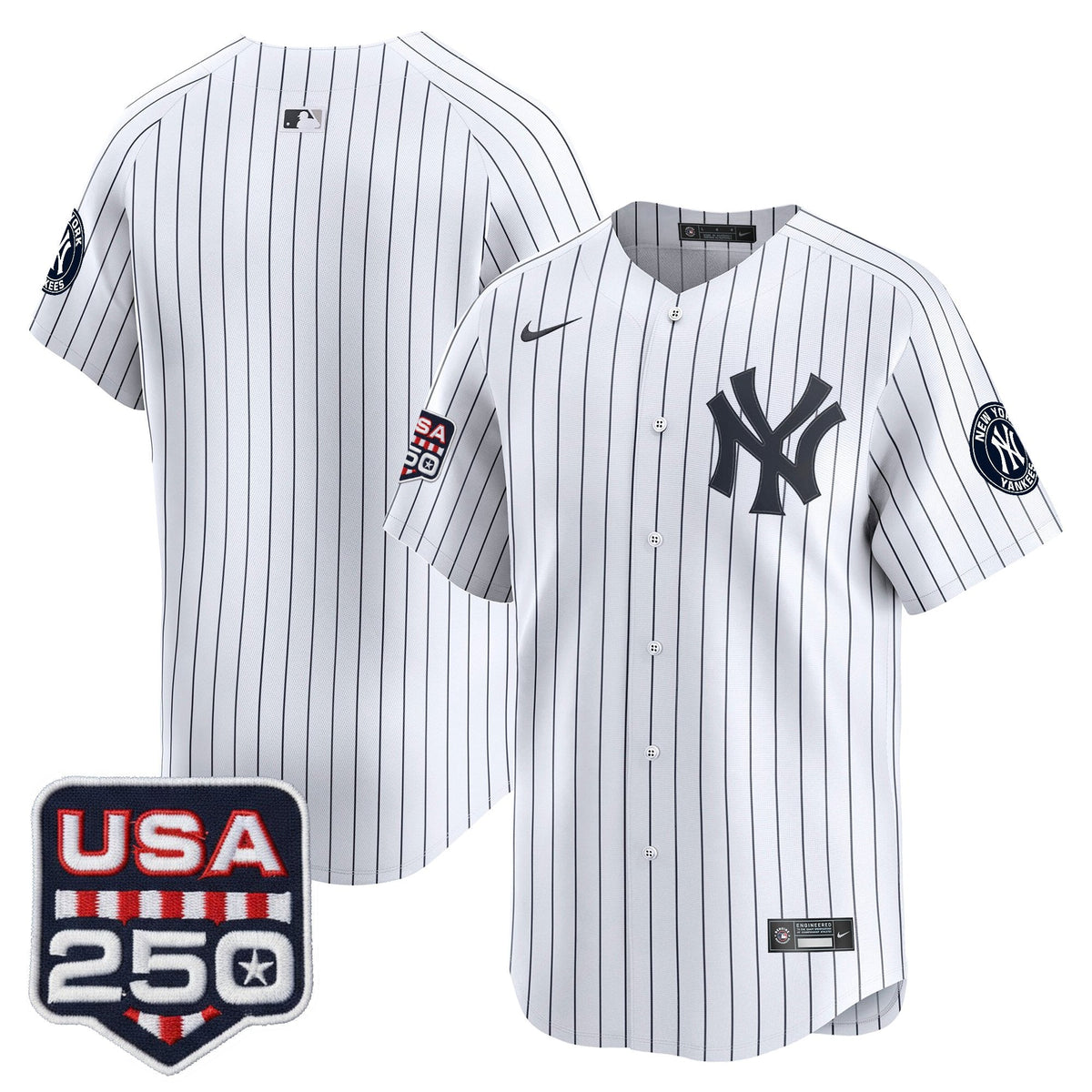 NYY 250America Patch Vapor Premier Limited Jersey - All Stitched
