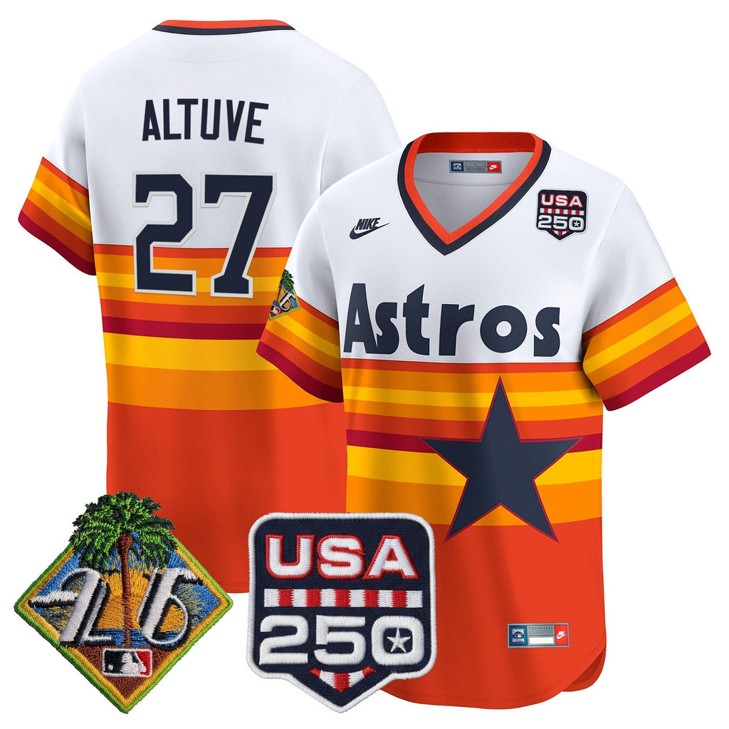 HOU 2026 Spring Training & 250America Patch Vapor Premier Limited Jersey - All Stitched