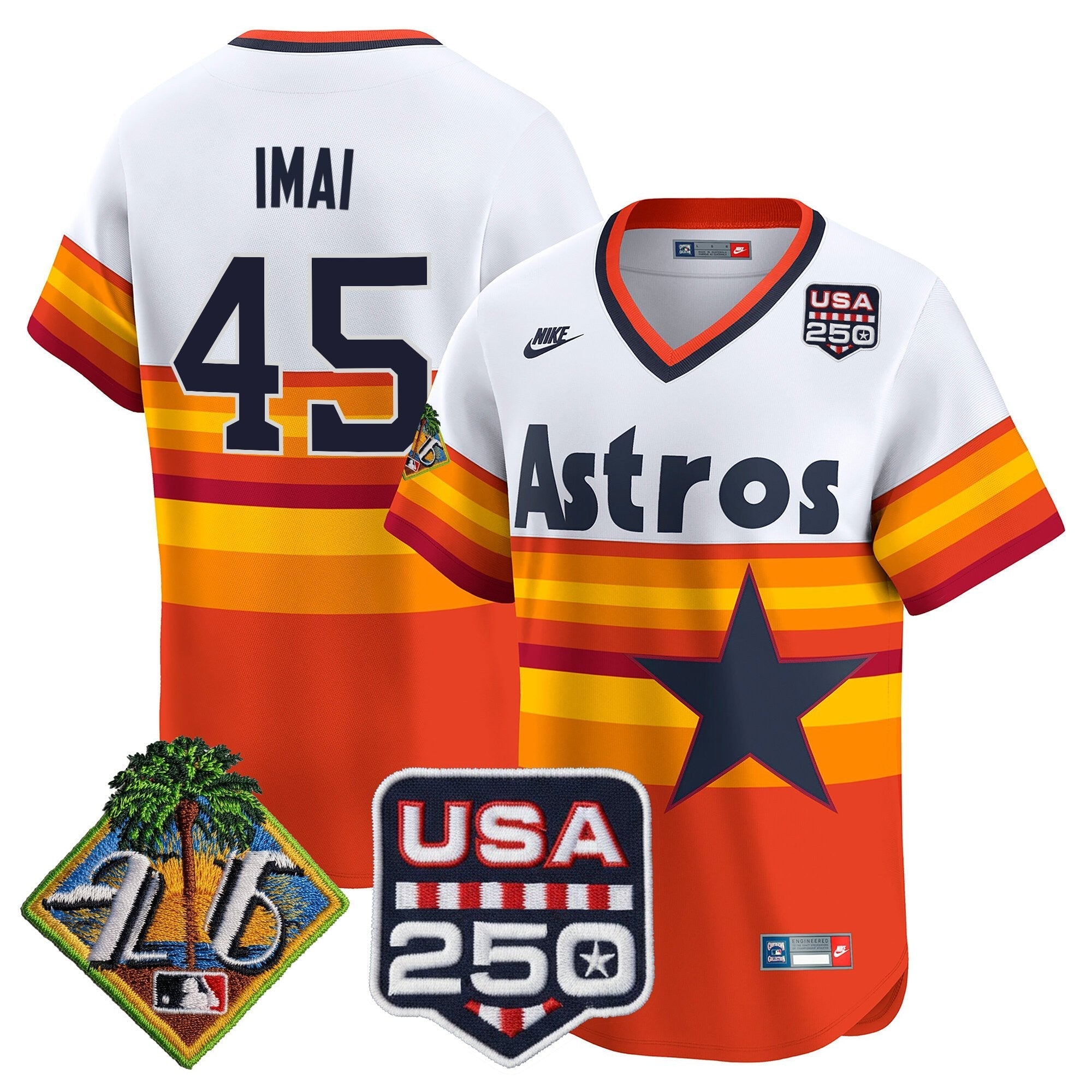 HOU 2026 Spring Training & 250America Patch Vapor Premier Limited Jersey - All Stitched