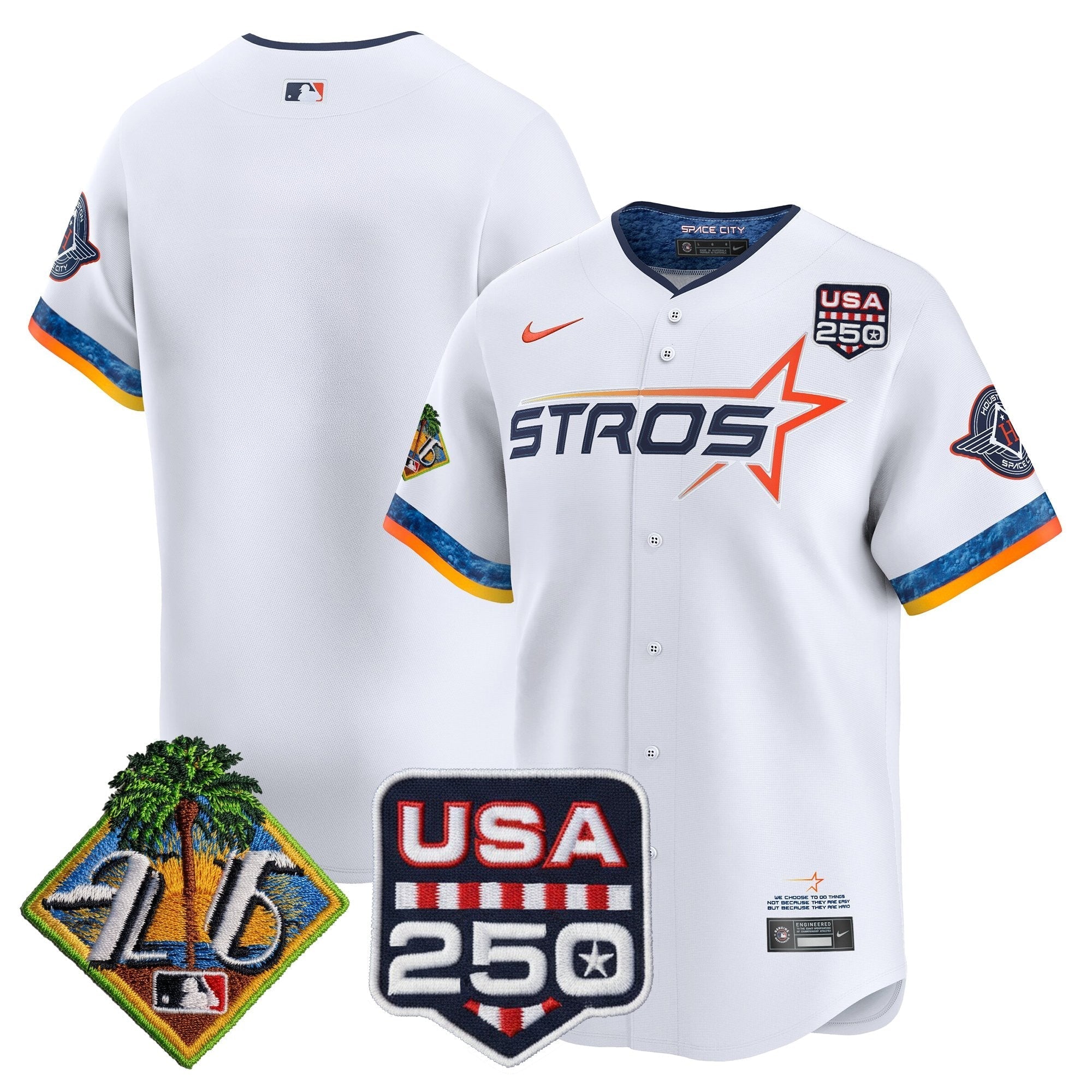 HOU 2026 Spring Training & 250America Patch Vapor Premier Limited Jersey - All Stitched