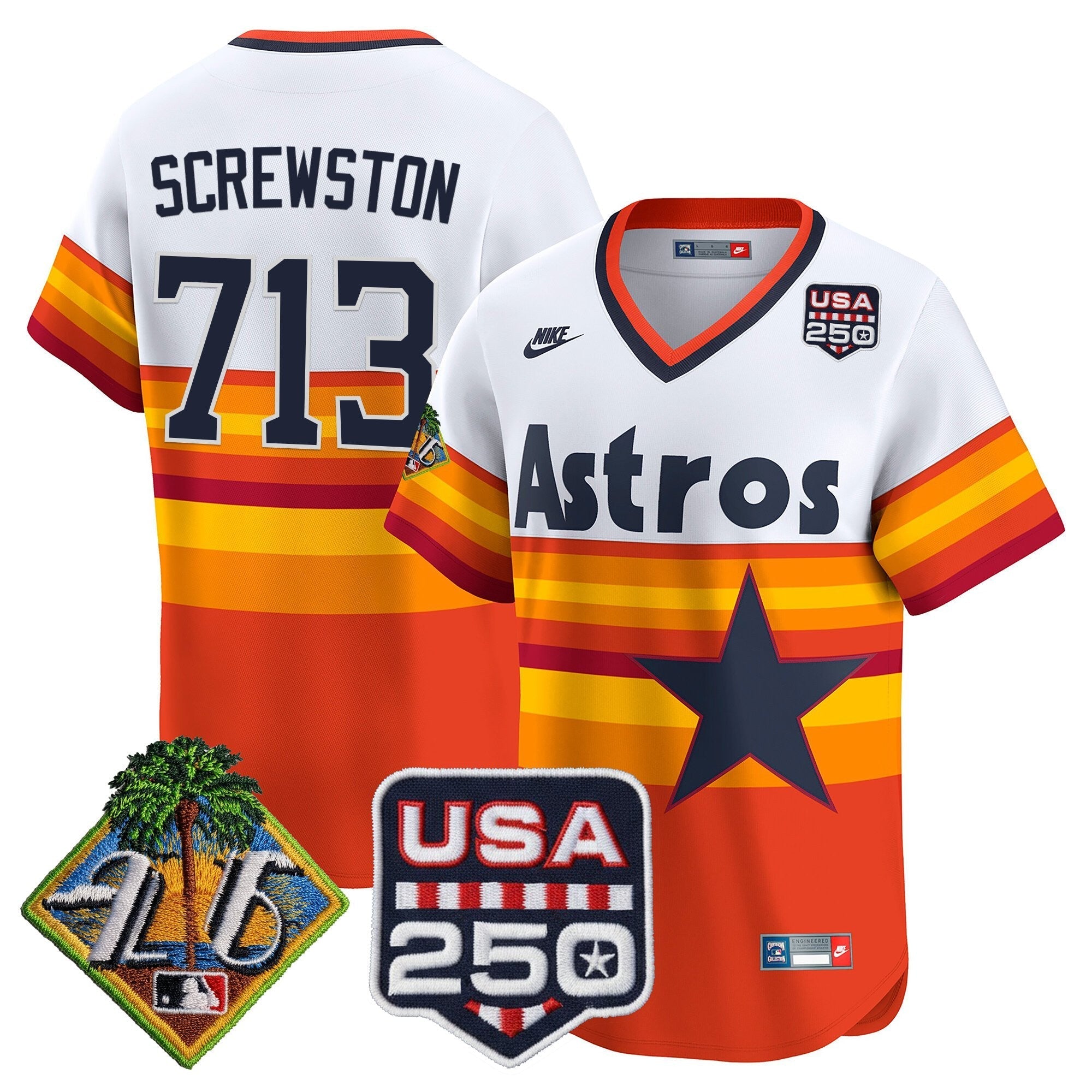 HOU 2026 Spring Training & 250America Patch Vapor Premier Limited Jersey - All Stitched