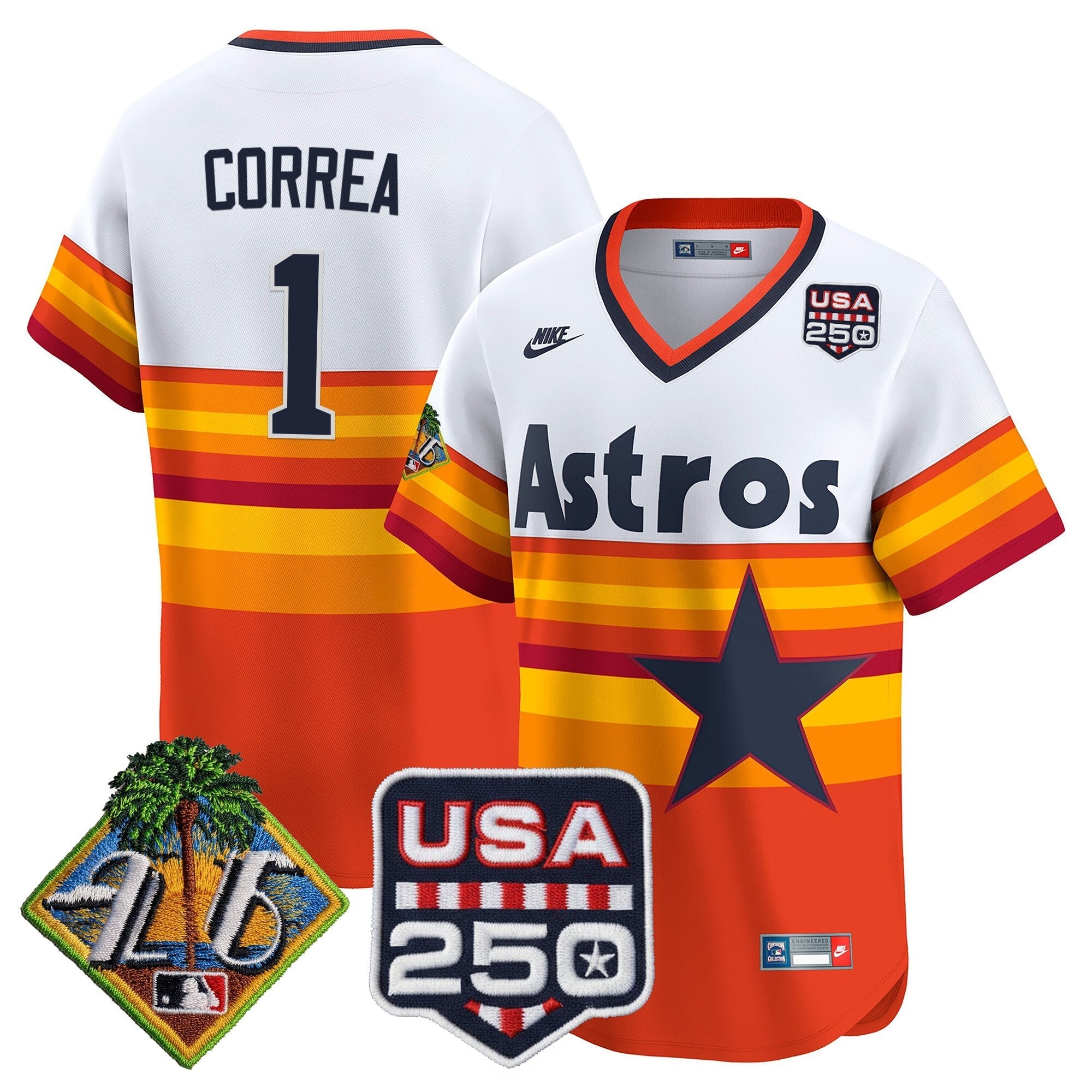 HOU 2026 Spring Training & 250America Patch Vapor Premier Limited Jersey - All Stitched