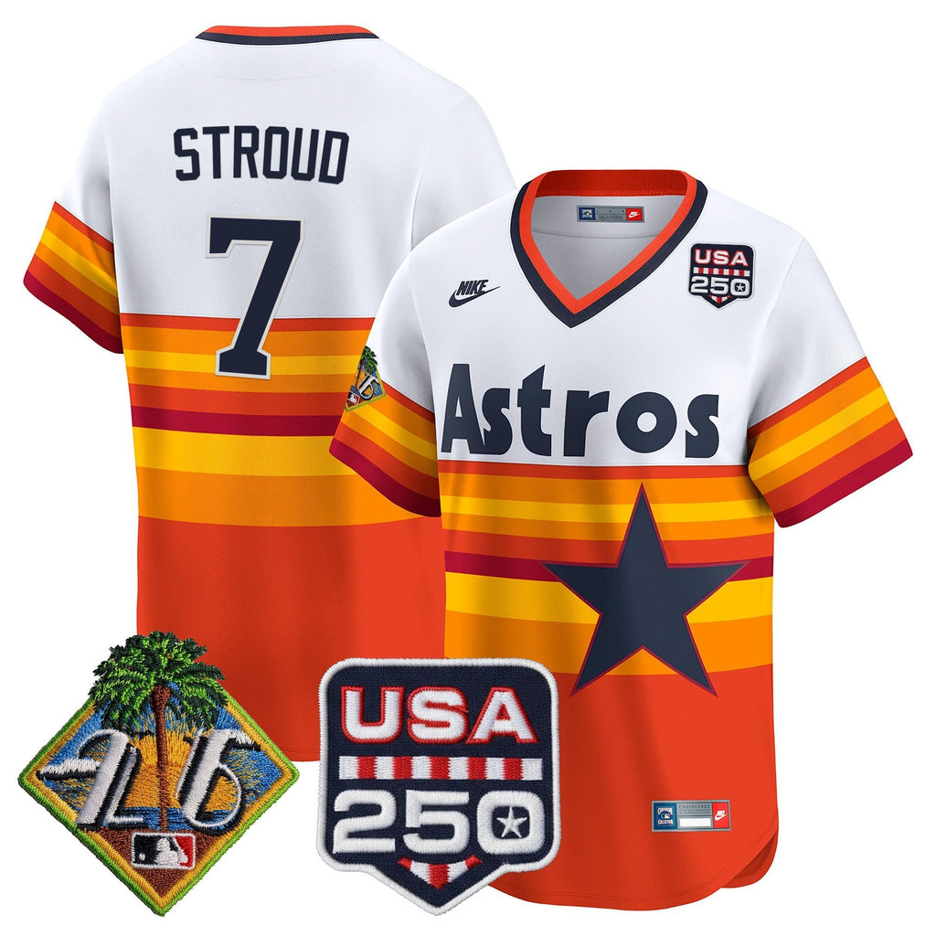 HOU 2026 Spring Training & 250America Patch Vapor Premier Limited Jersey - All Stitched