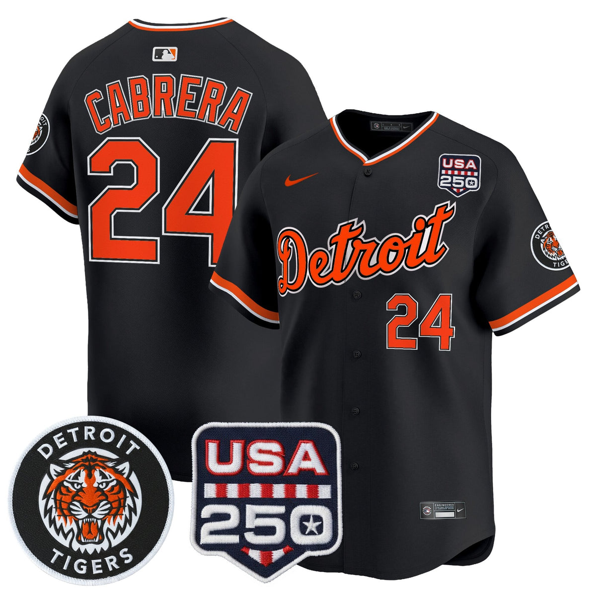 DET 2026 Alternate Vapor Premier Limited Jersey - 250America Patch - All Stitched