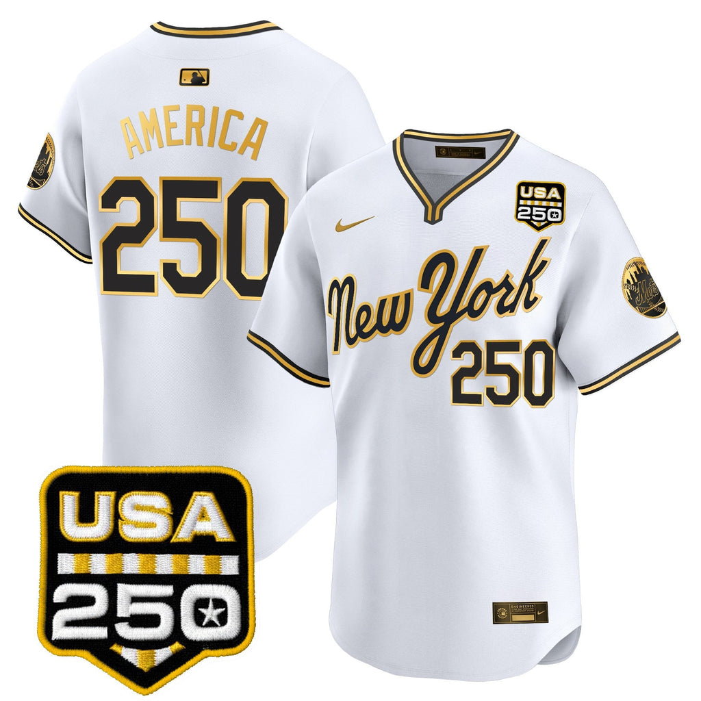 NYM Road Alternate & 250America Patch Vapor Limited Jersey - All Stitched