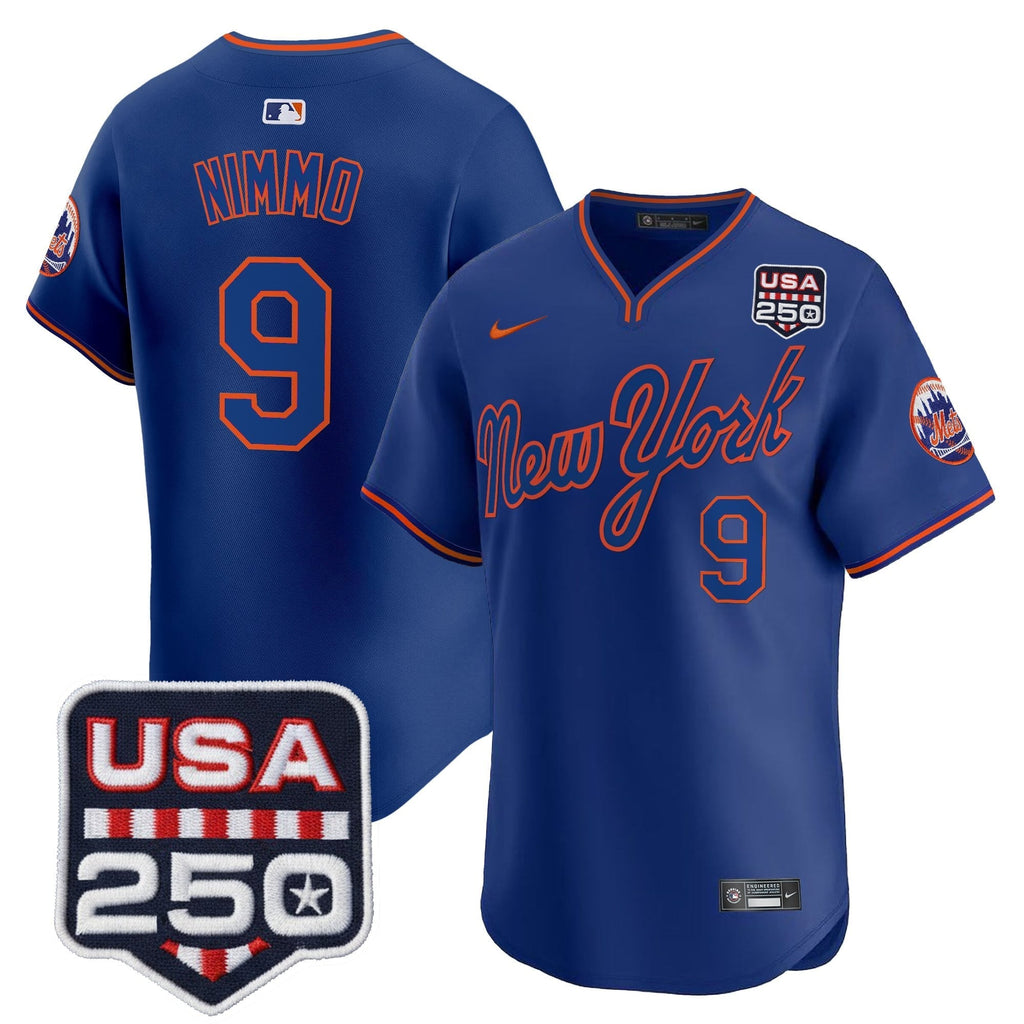 NYM Road Alternate & 250America Patch Vapor Limited Jersey - All Stitched