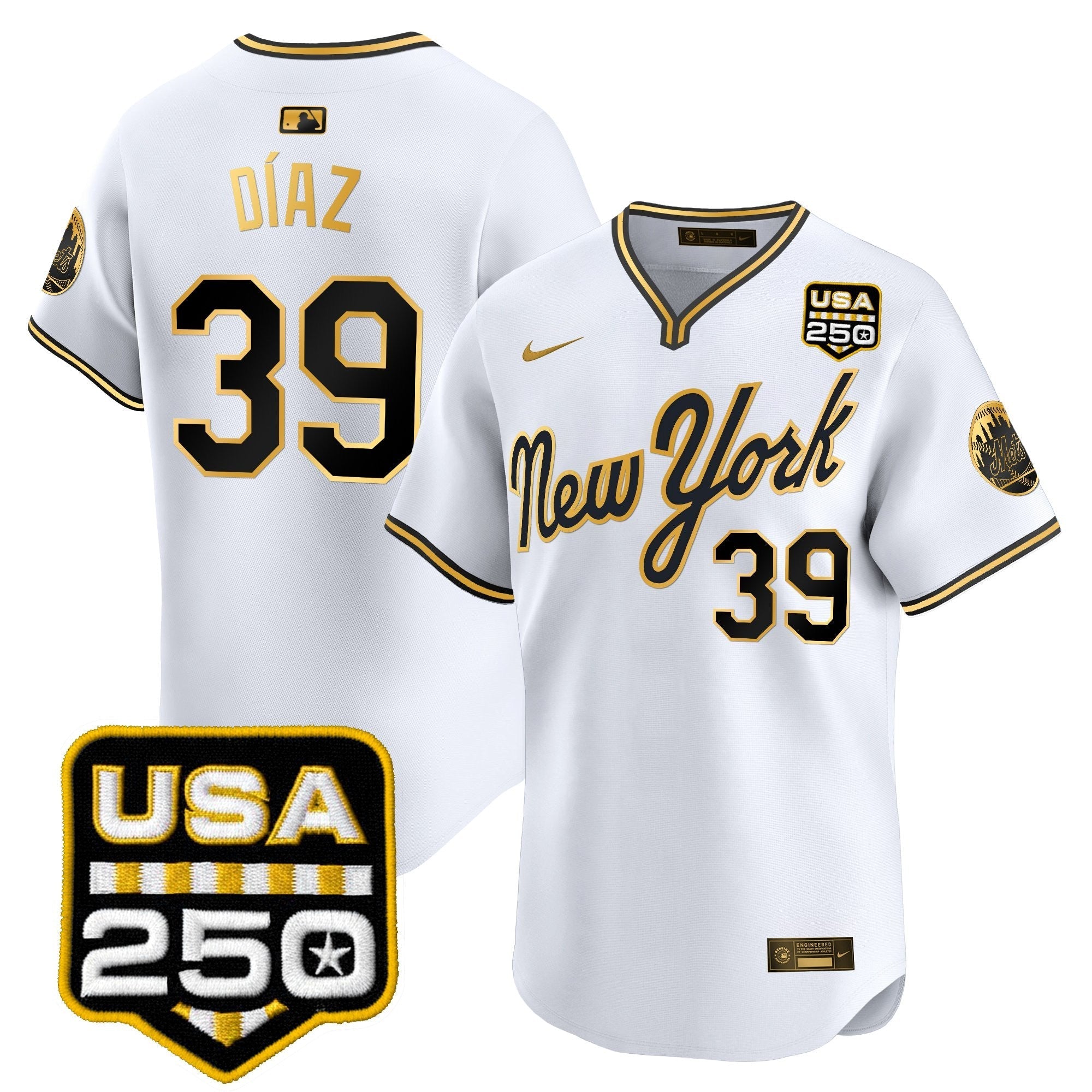 NYM Road Alternate & 250America Patch Vapor Limited Jersey - All Stitched